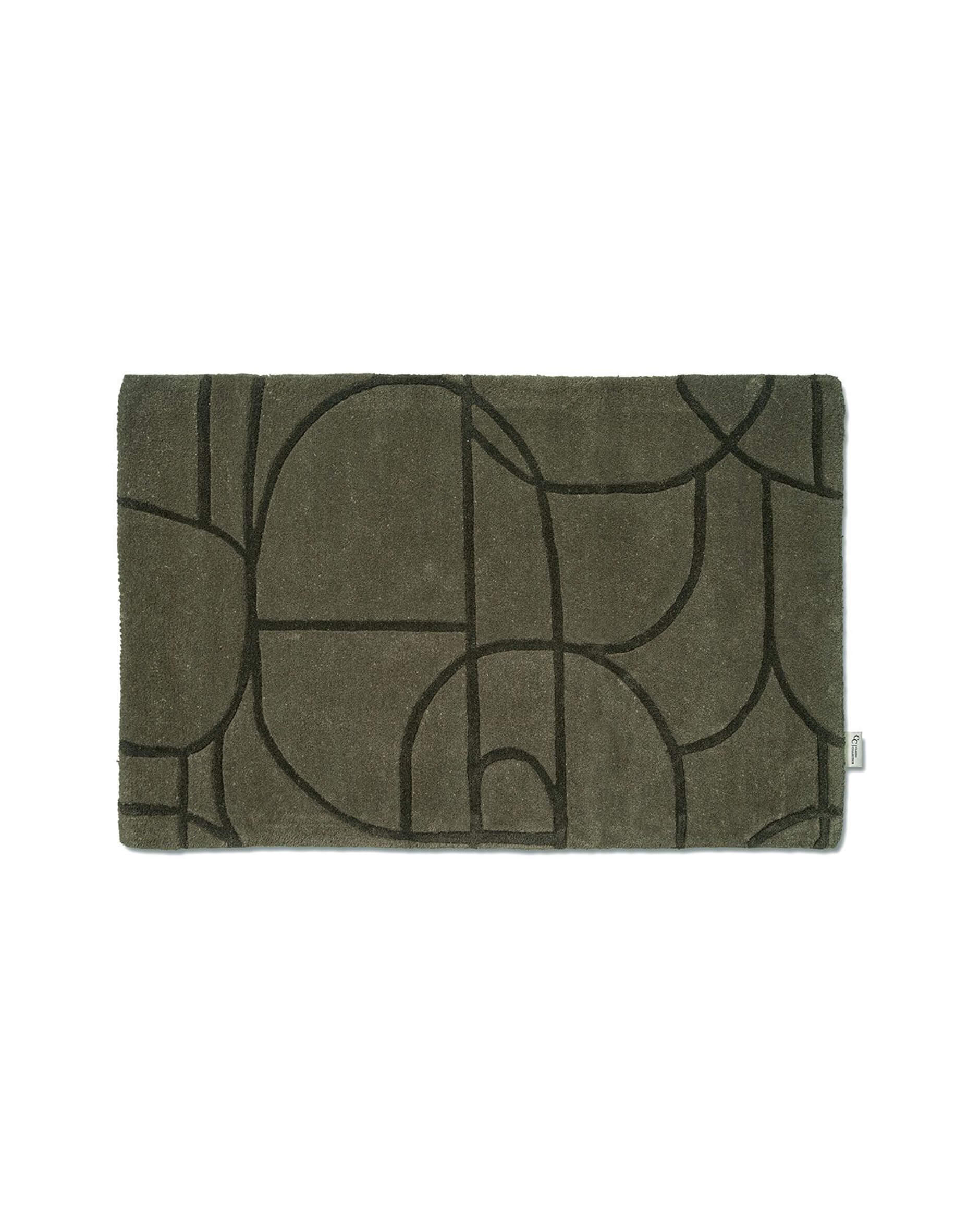 Modern Abstract dörrmatta grön