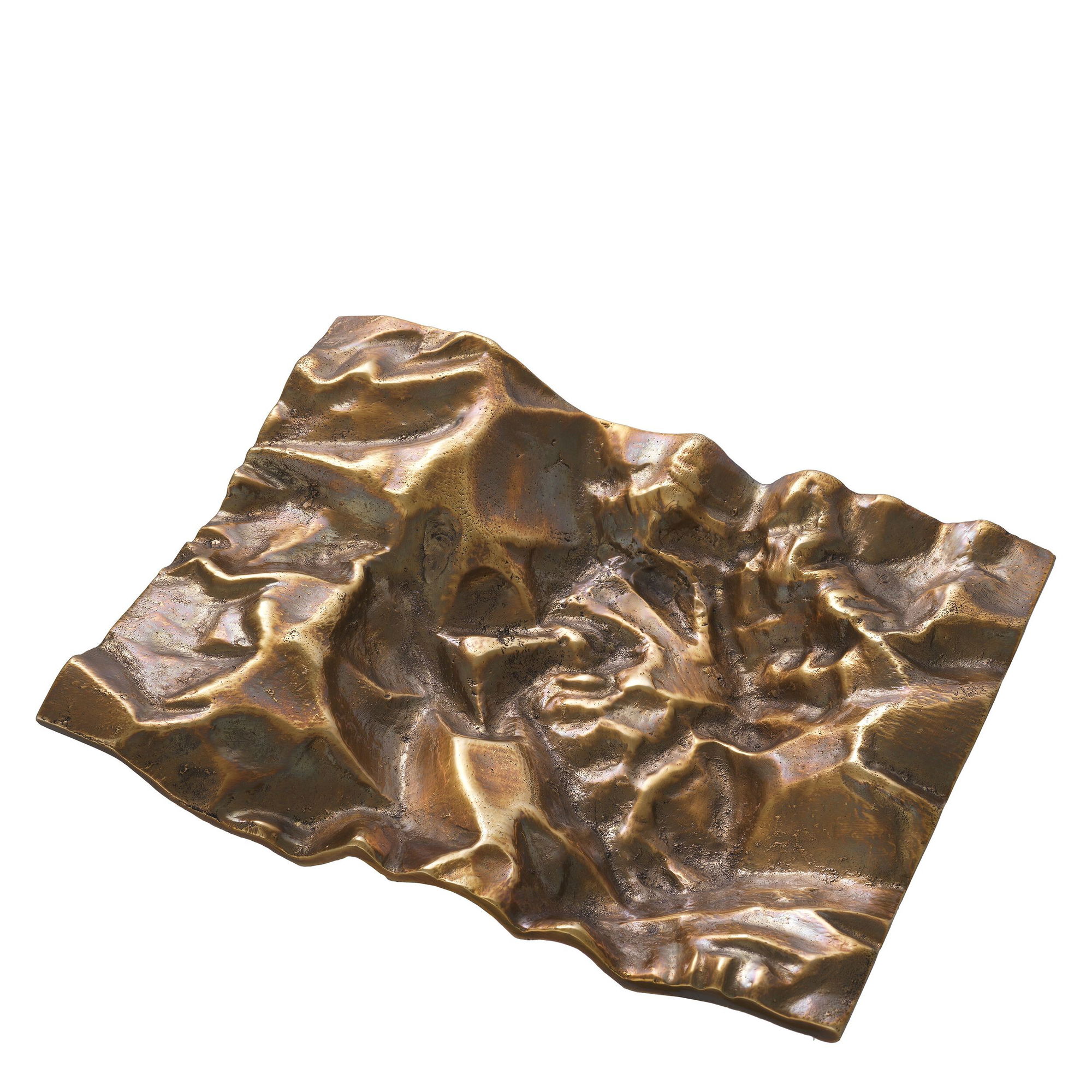 Makassar Tray Vintage Brass