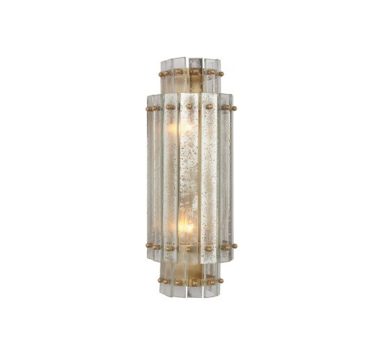 Antique Brass - Cadence Tiered Sconce Polished Nickel Small