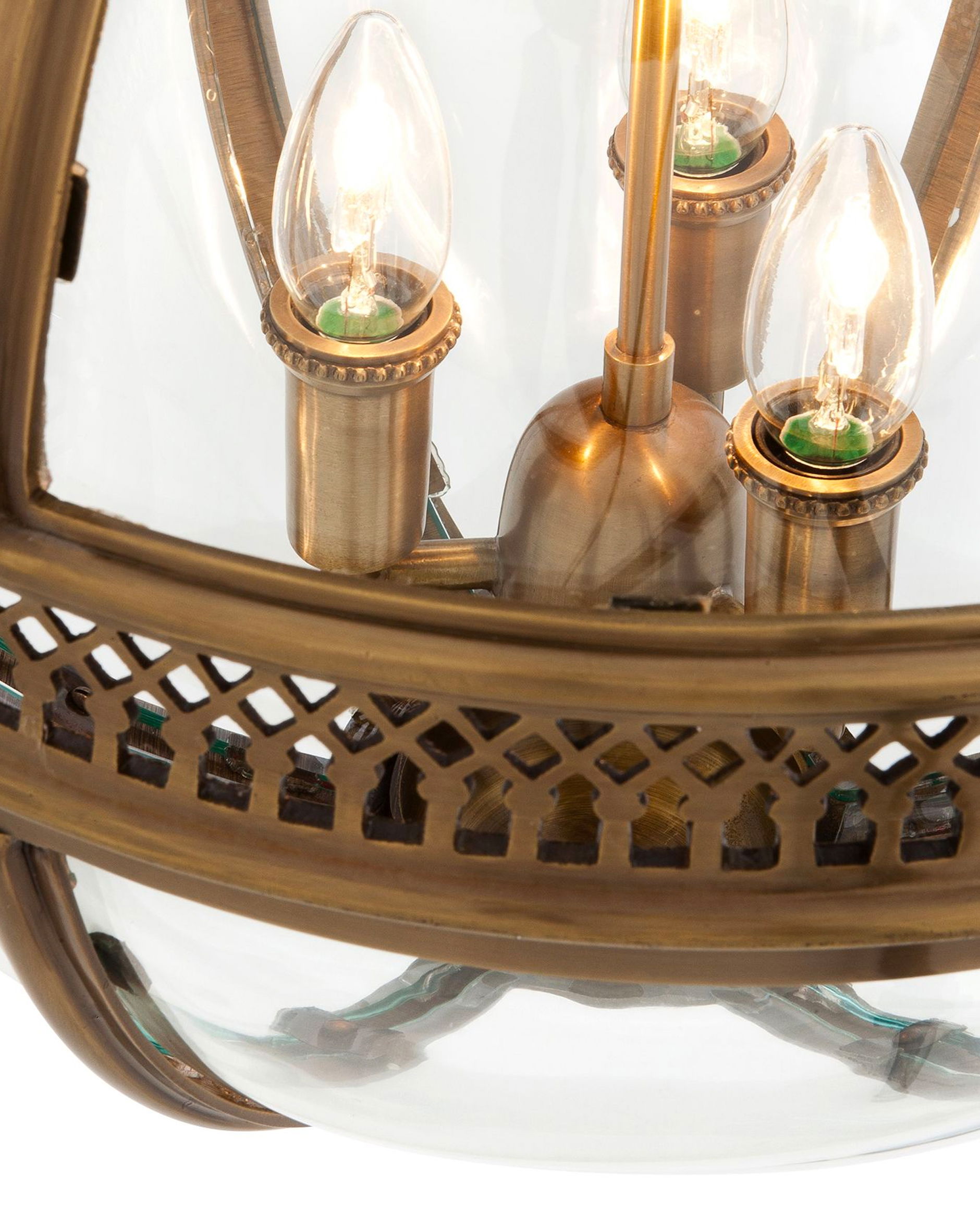 Residential Ceiling Light, Antique Brass