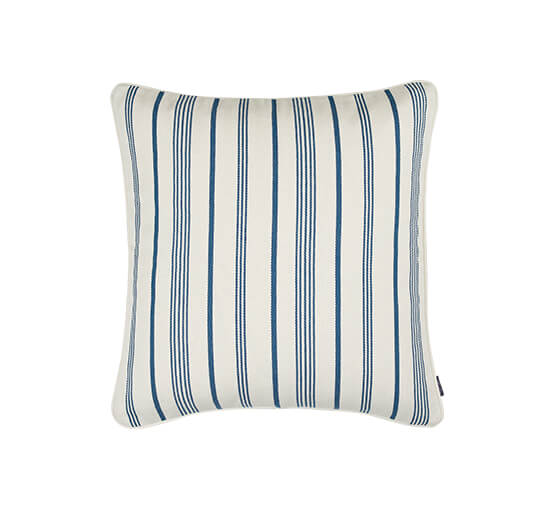 Blauw - Glenda Cushion Cover Beige/White