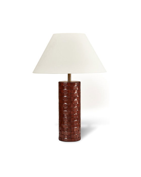 Kensington bordslampa flätad läder