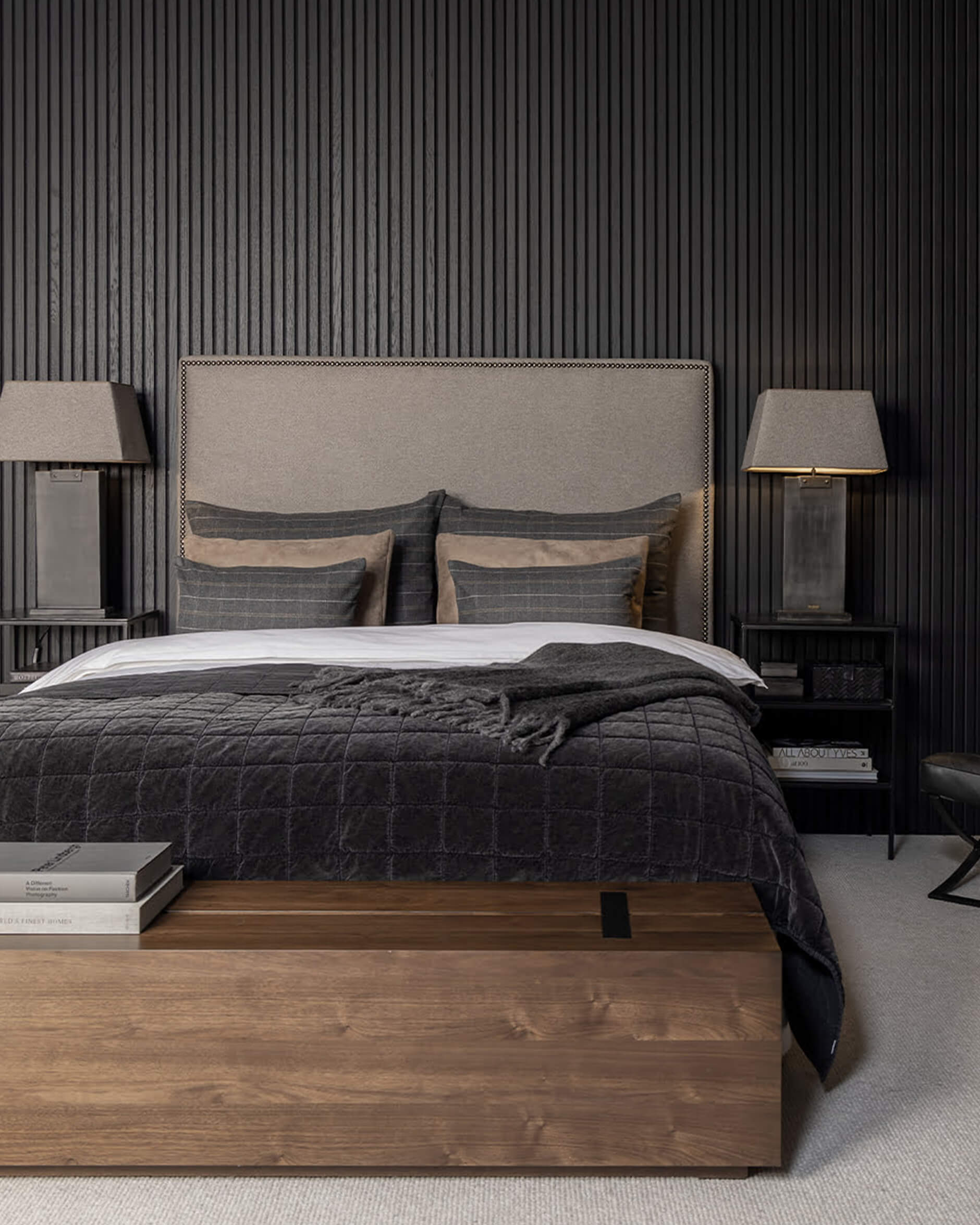 Maddox mediabänk valnöt