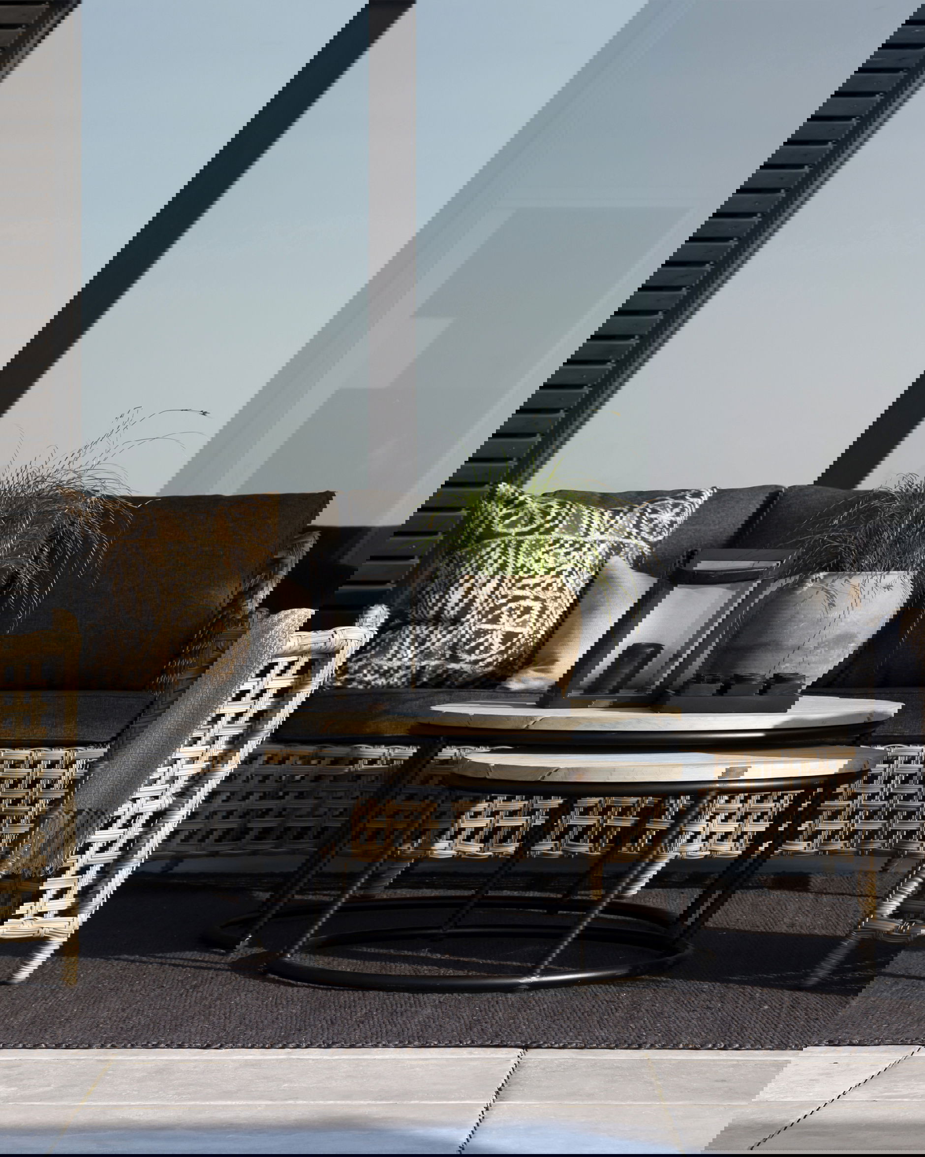 Anson satsbord charcoal 2-set