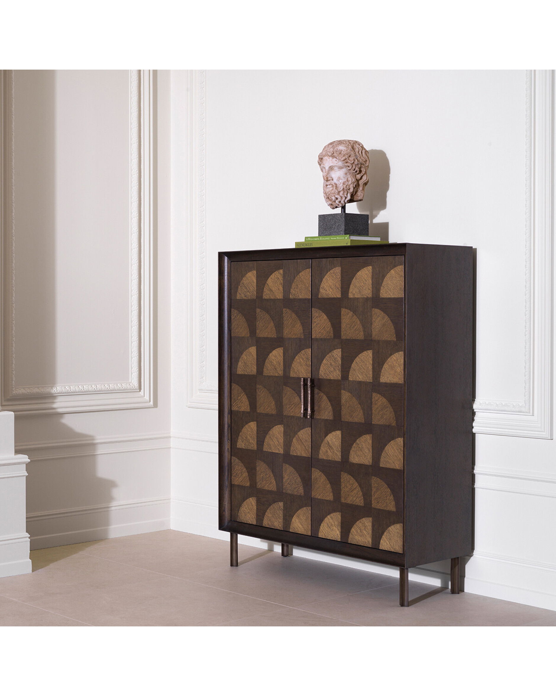 Kumo cabinet dark brown oak veneer