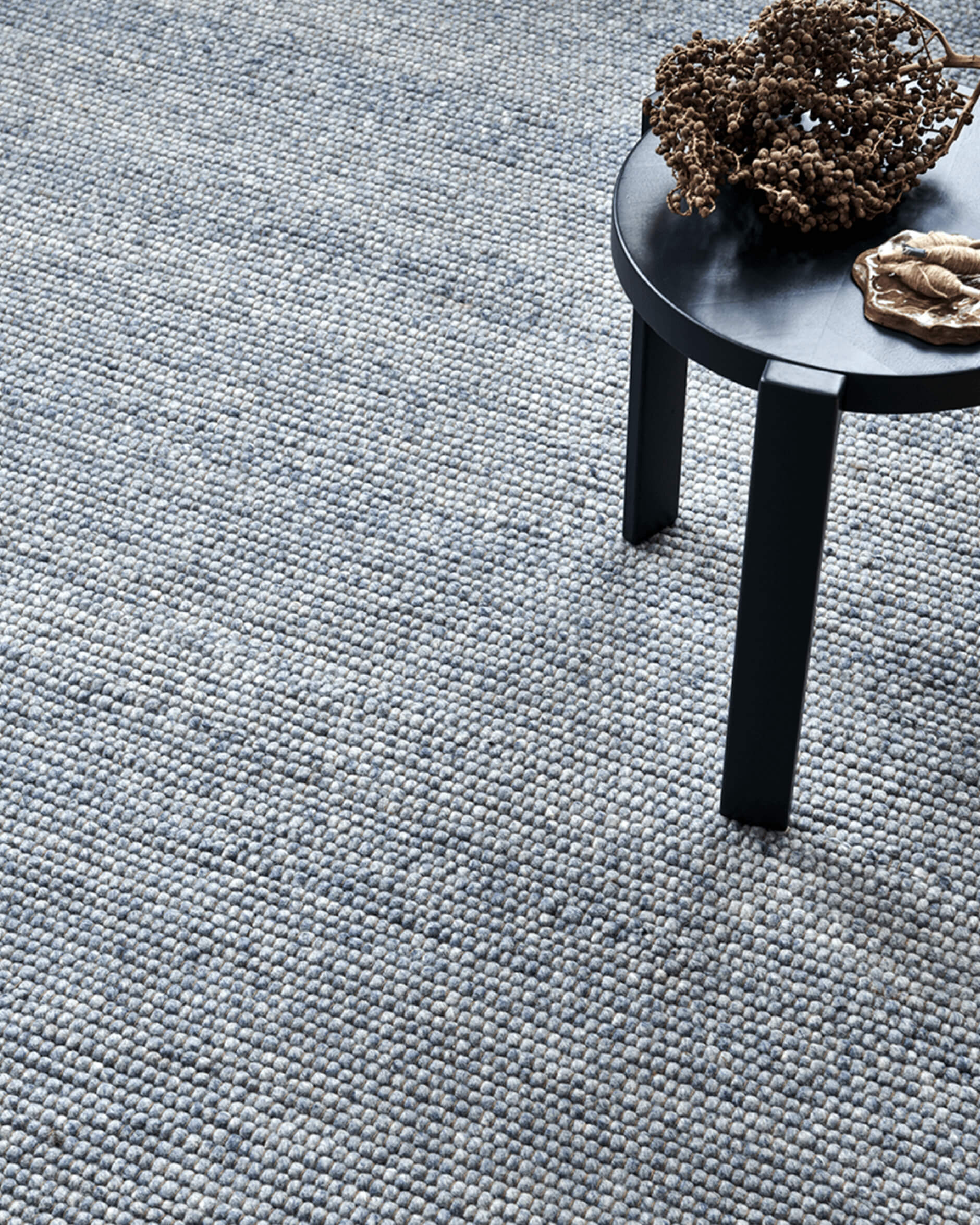 Merino gångmatta blå