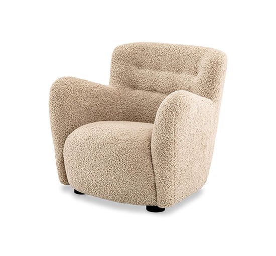 Canberra sand - Bixby chair faux shearling