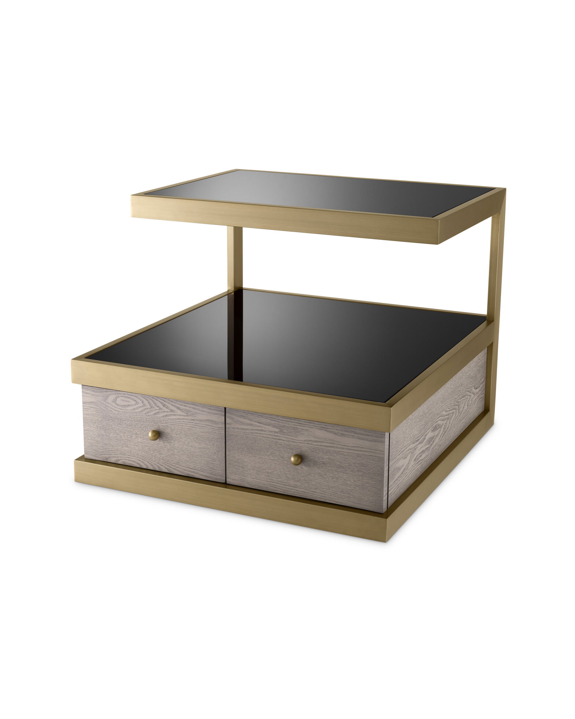 Kuboa sidobord borstad mässing