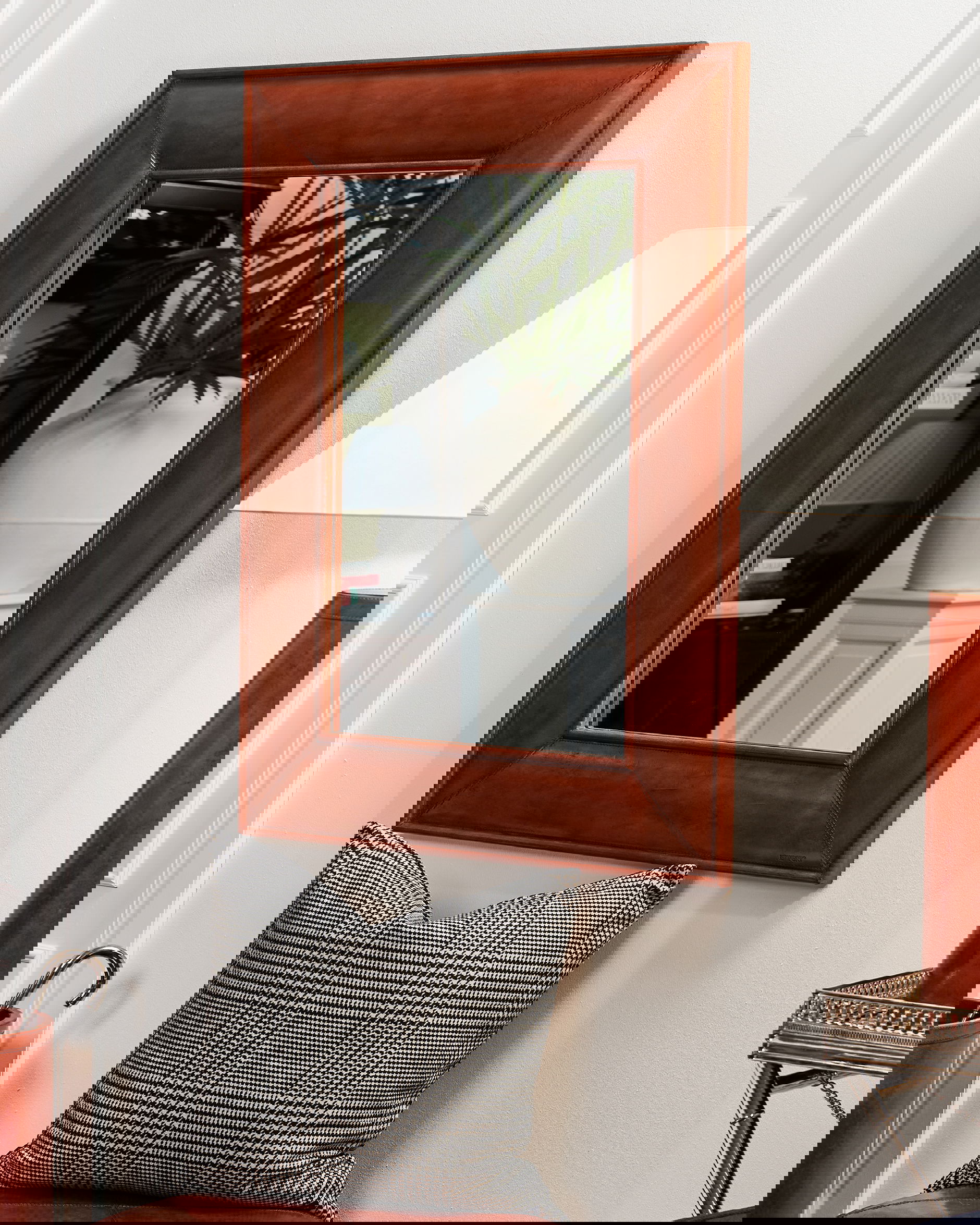 Kensington Wall Mirror Leather