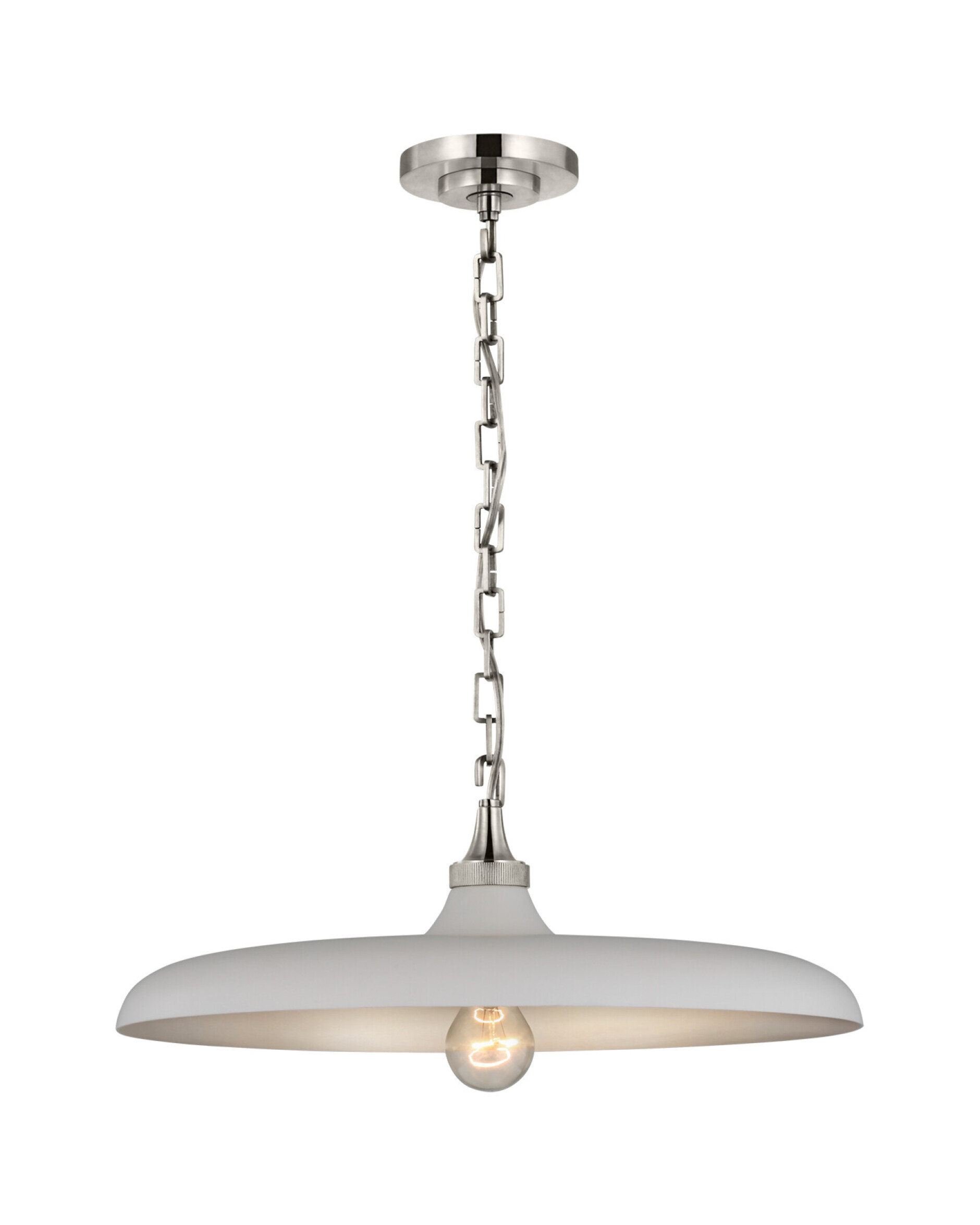 Piatto takpendel nickel/vit M