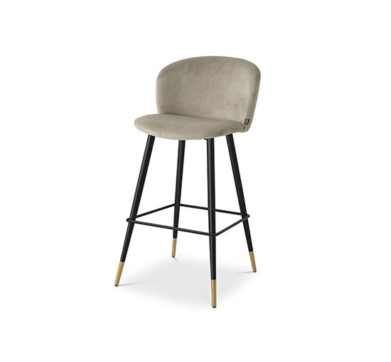 Roche Beige Velvet - Volante counter stool roche beige velvet