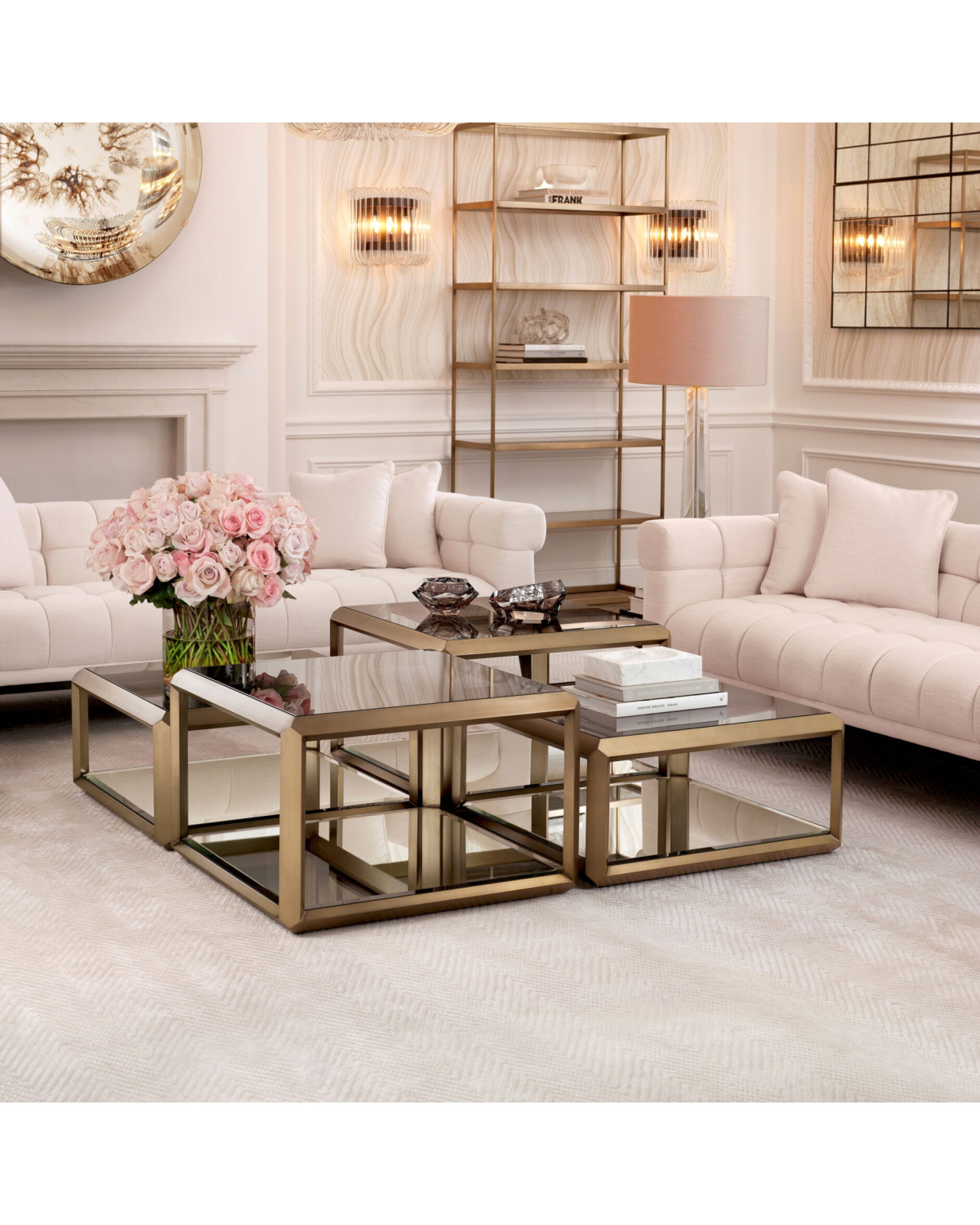 Herringbone matta ivory