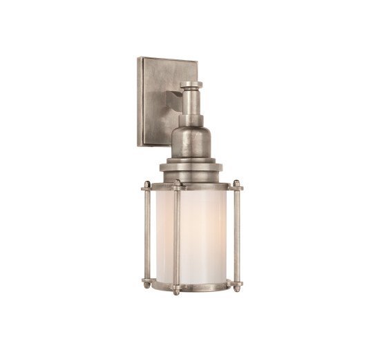 null - Stanway Sconce Antique Brass/White