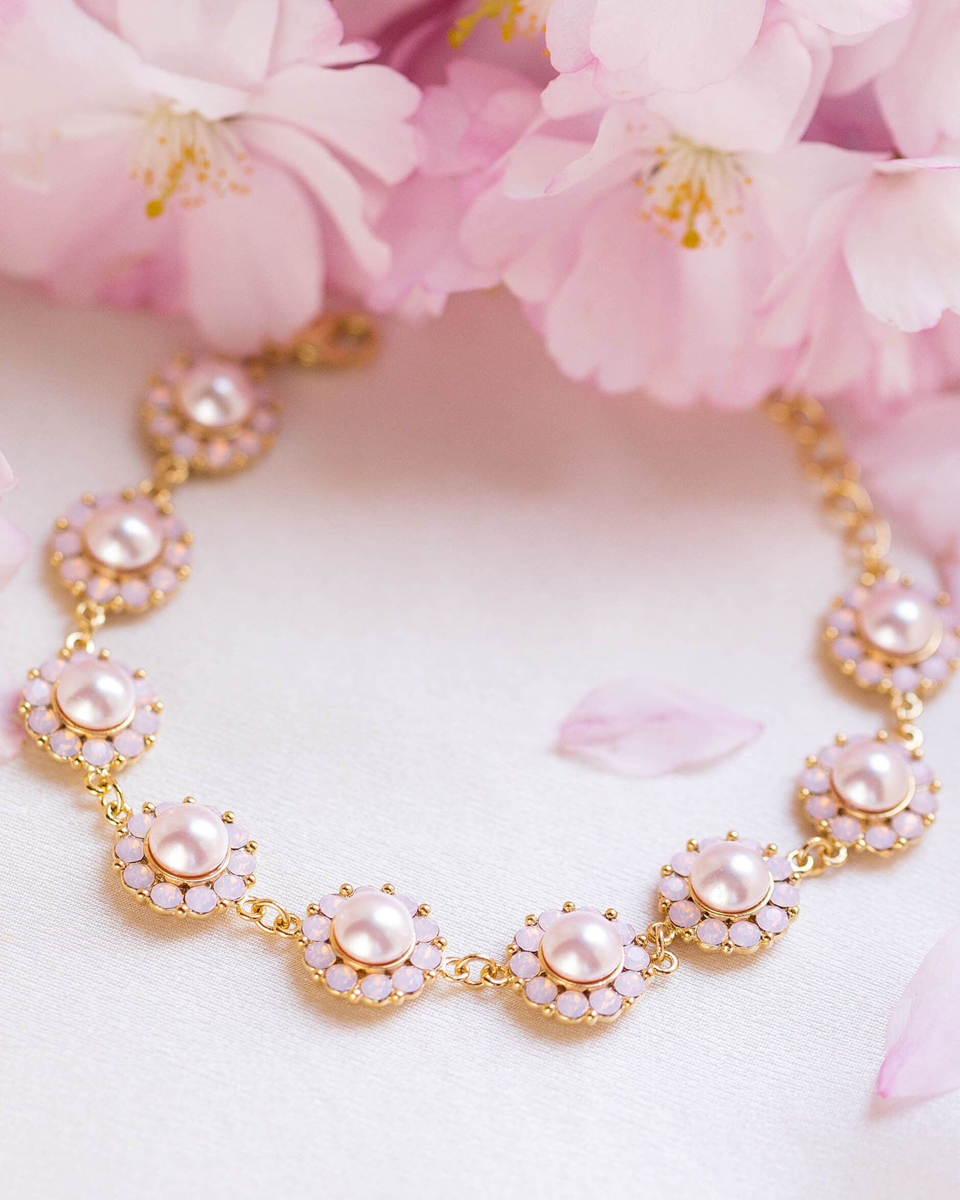 Sofia Pearl armbånd rosaline