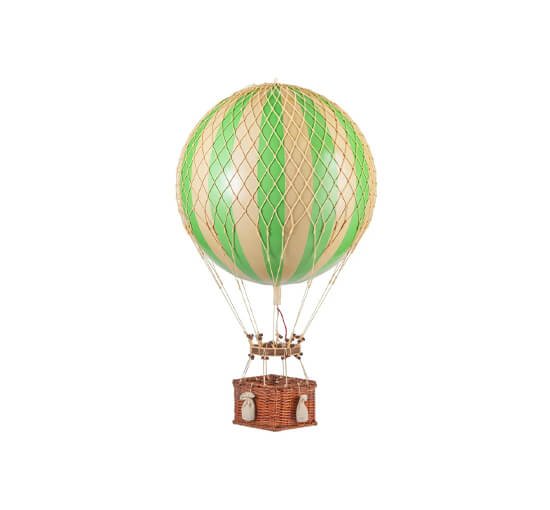 True Green - Jules Verne hot air balloon true red