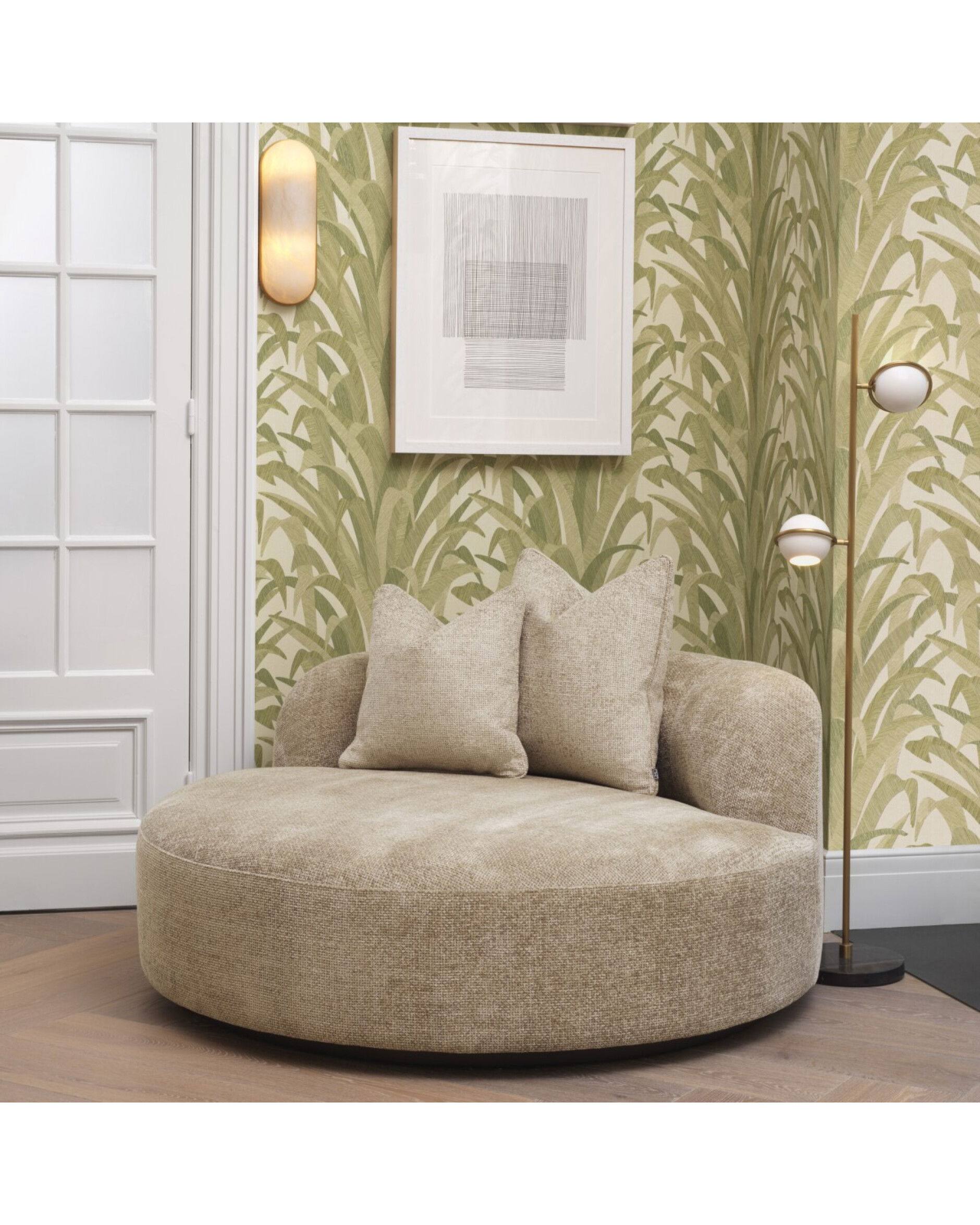 Björn soffa rund lyssa sand