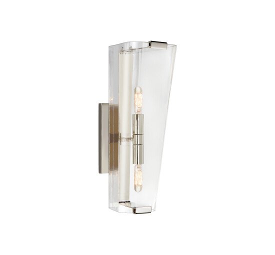 null - Alpine Single Sconce Antique Brass/Clear Glass
