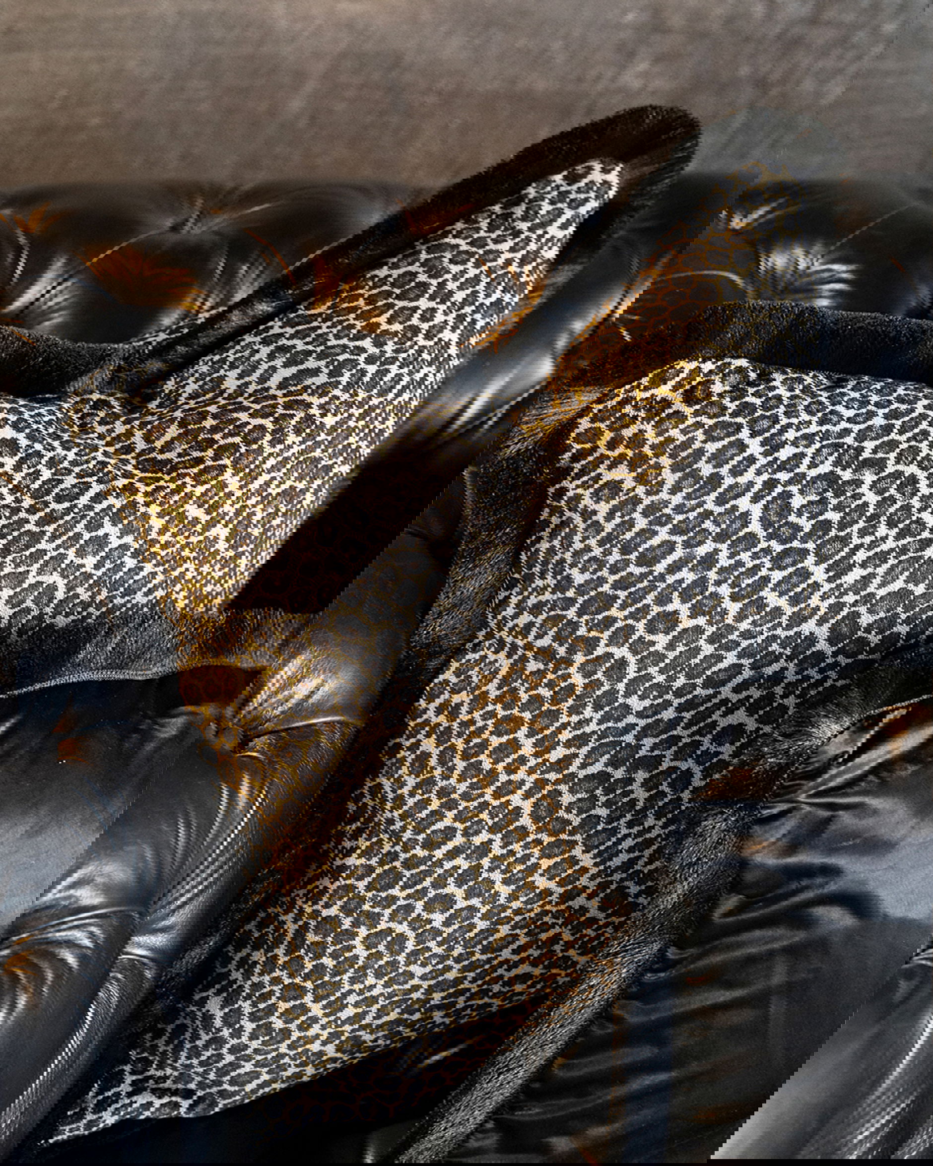 Leopard kuddfodral fransar OUTLET