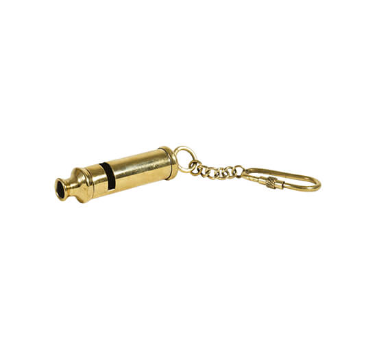 Steam Whistle Keychain Brass