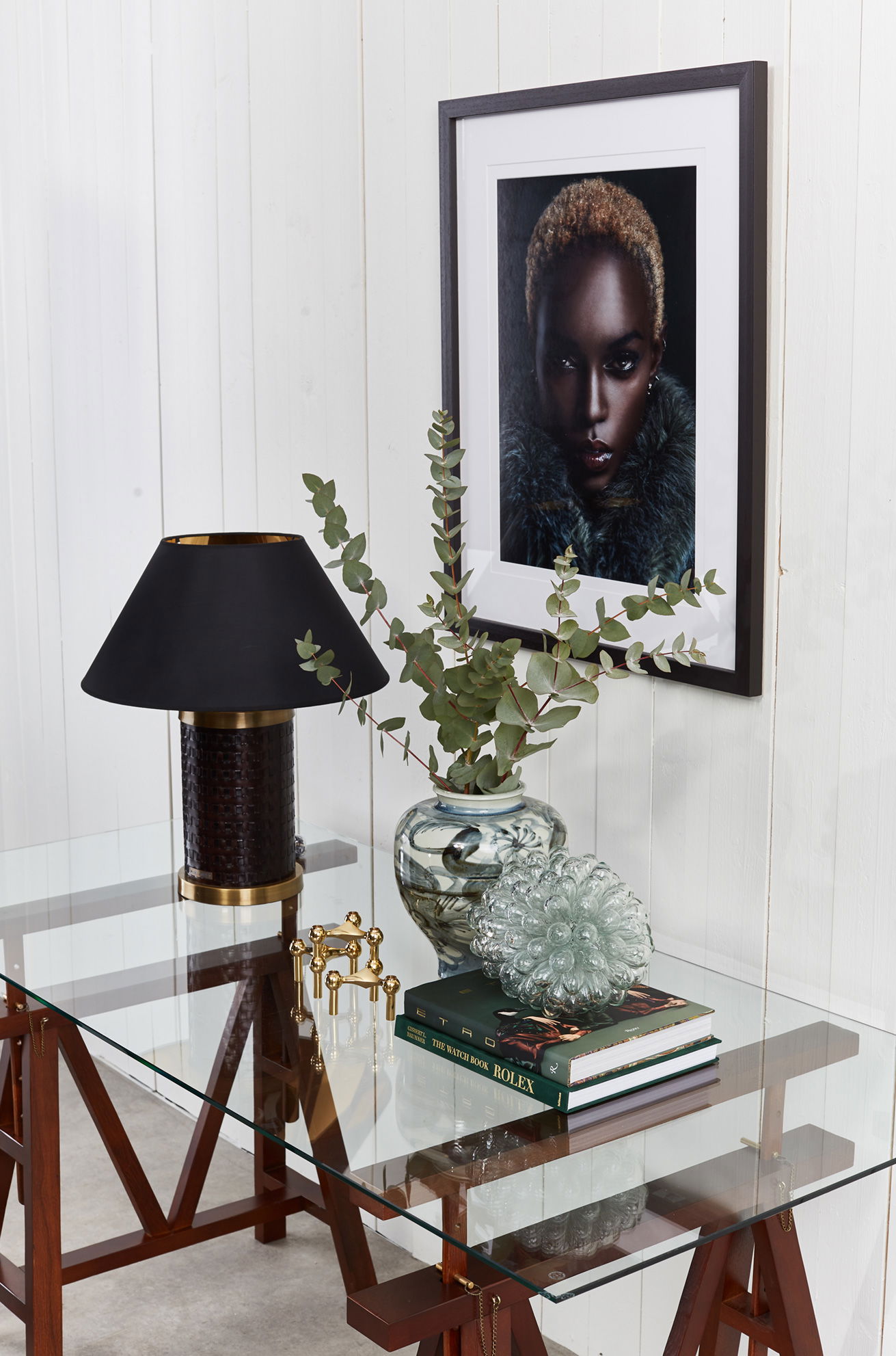 Trestle Schreibtisch Noble Newport Brown