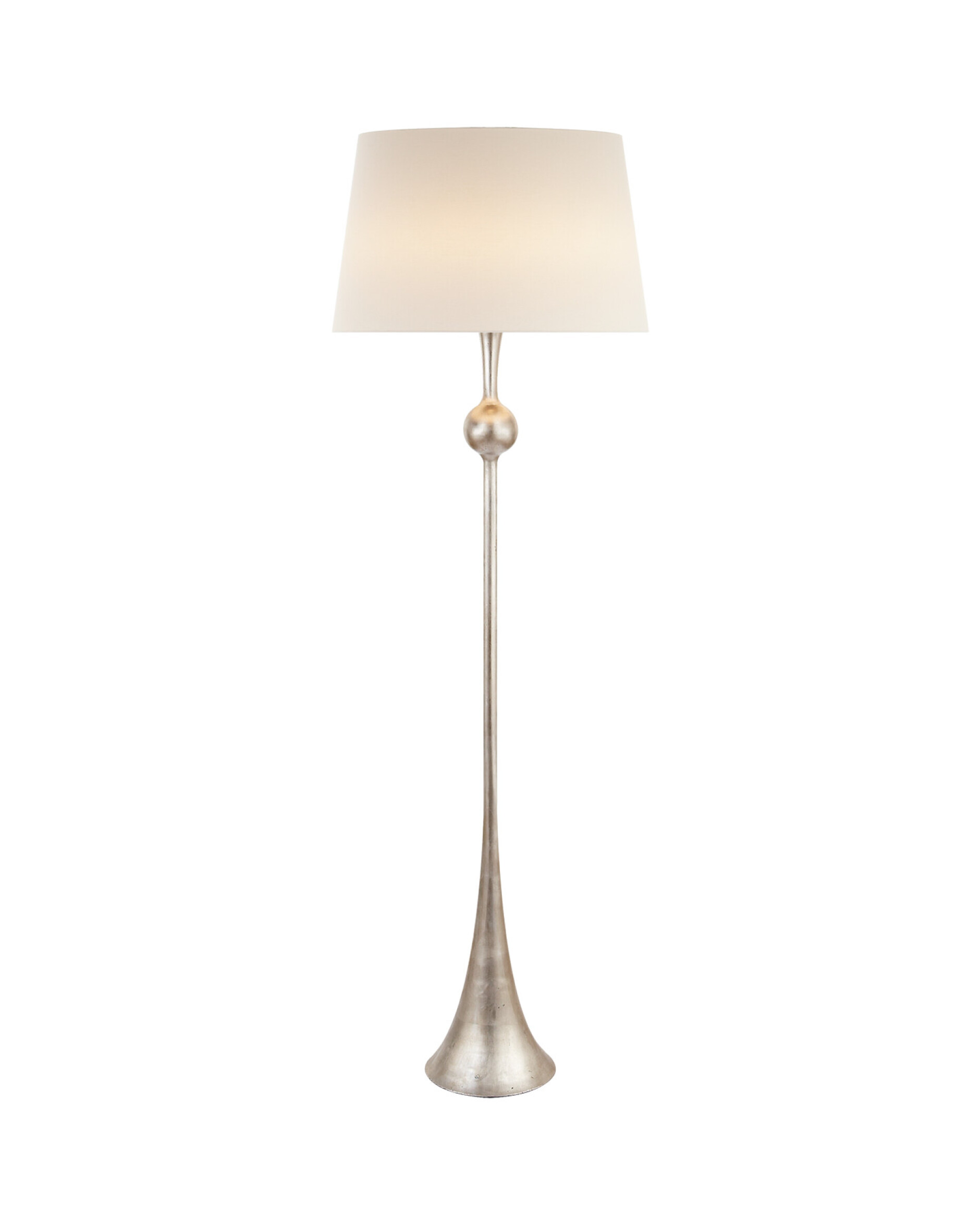 Dover Floor Lamp Burnished Silver Leaf