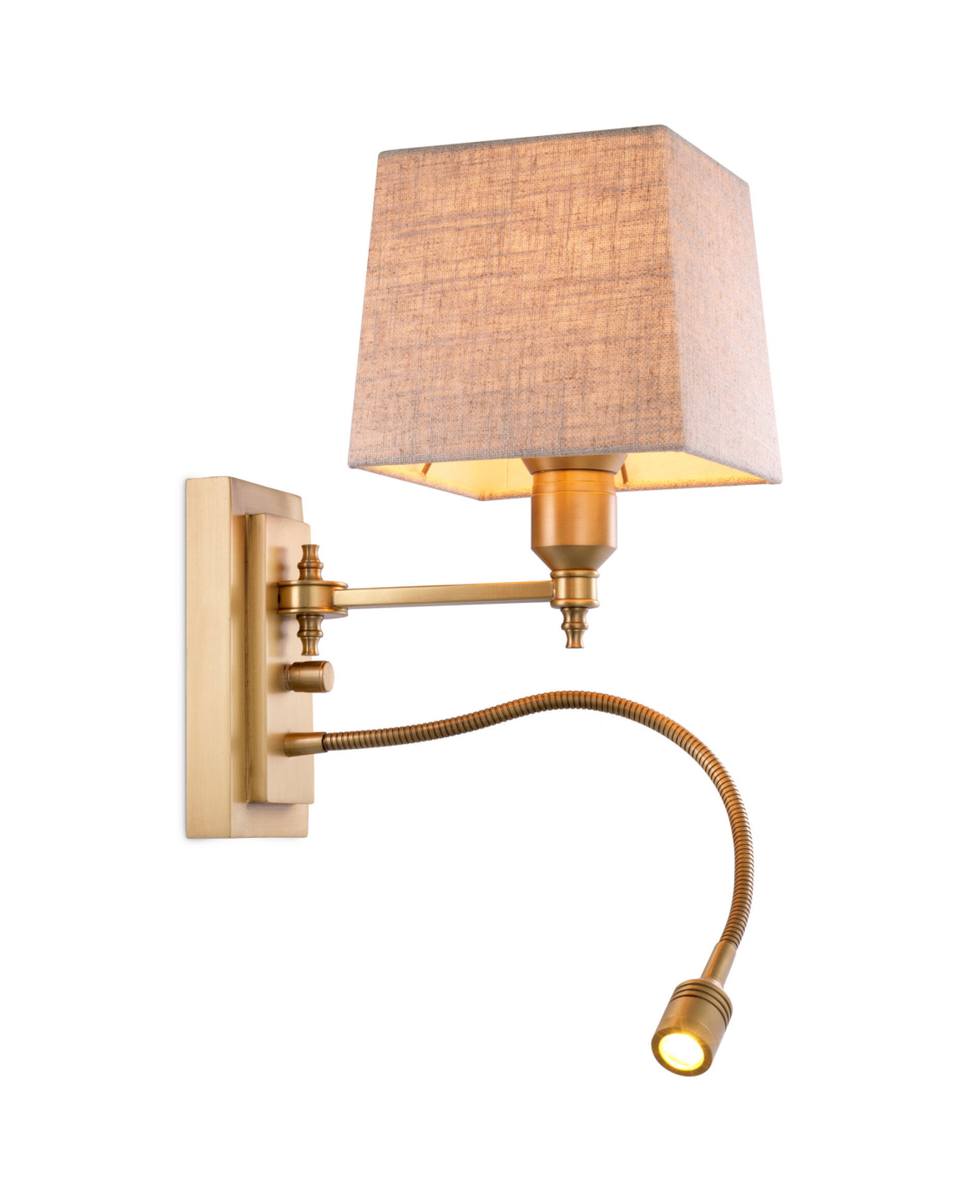 Ellington vägglampa antik mässing