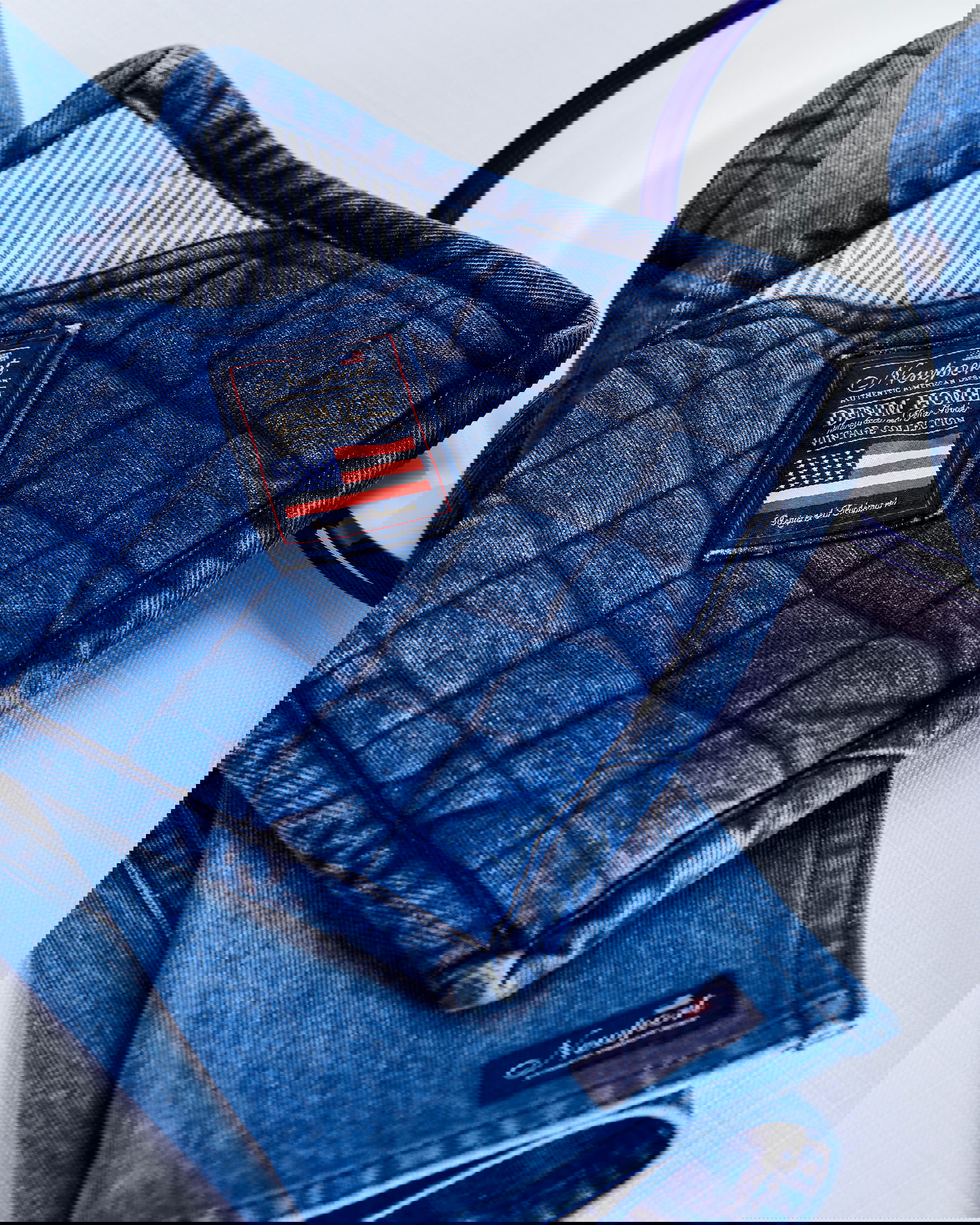 Denim potholder blue