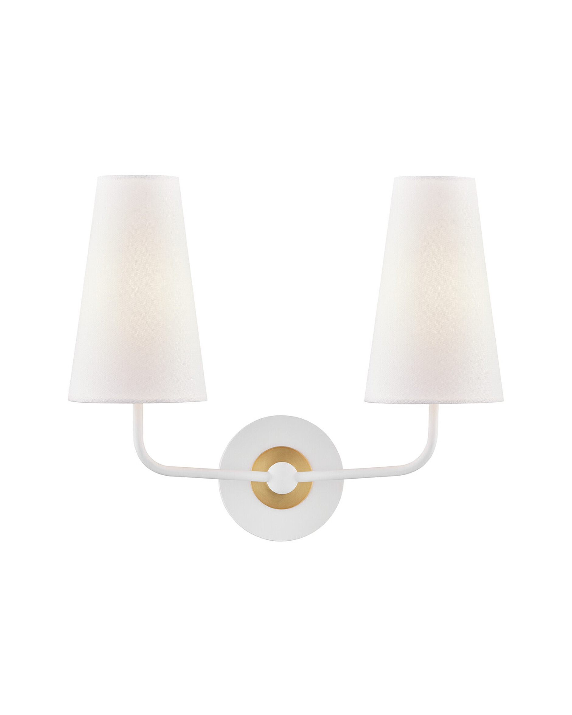 Merri vegglampe dubbel antikk messing