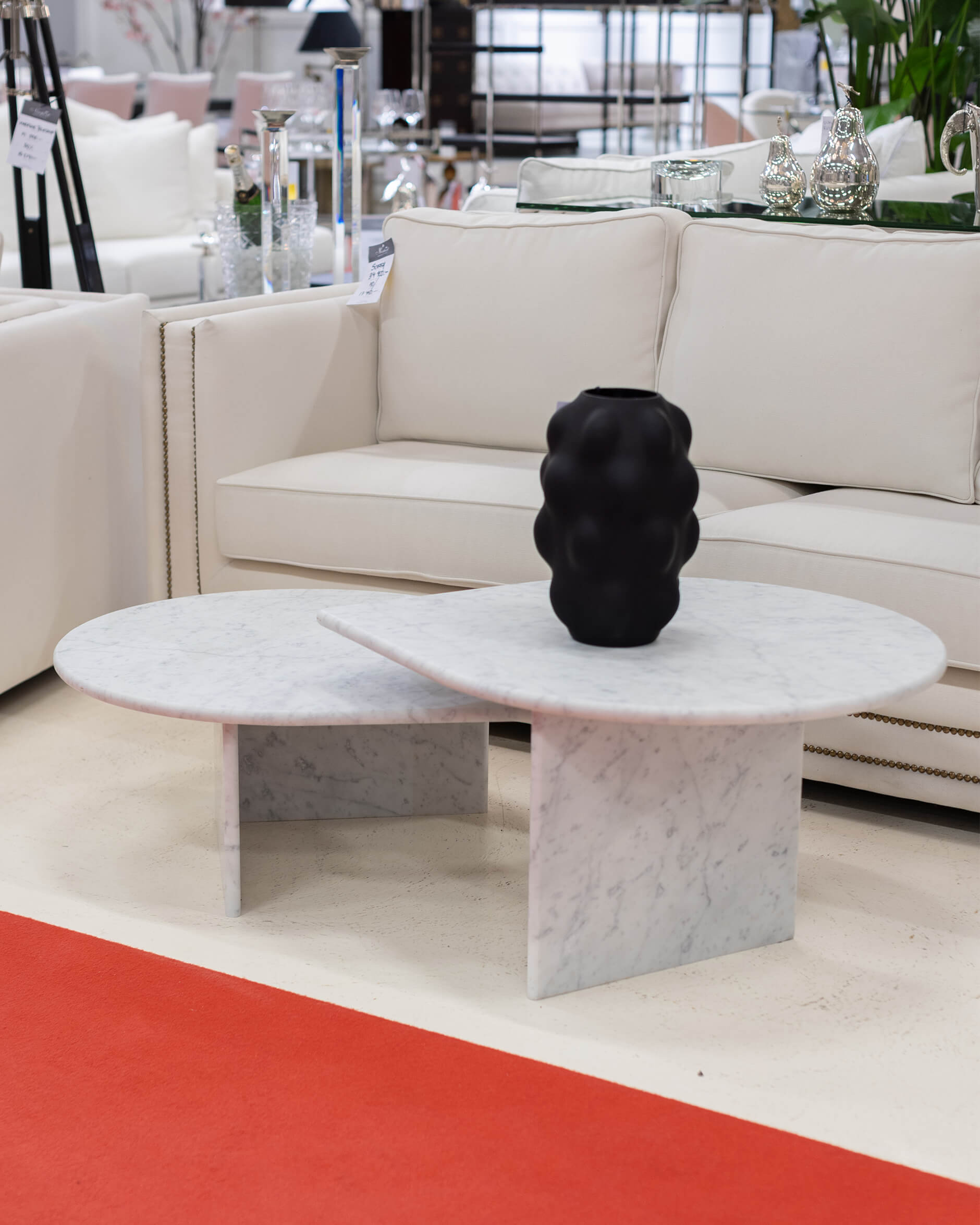 Naples satsbord marmor vit