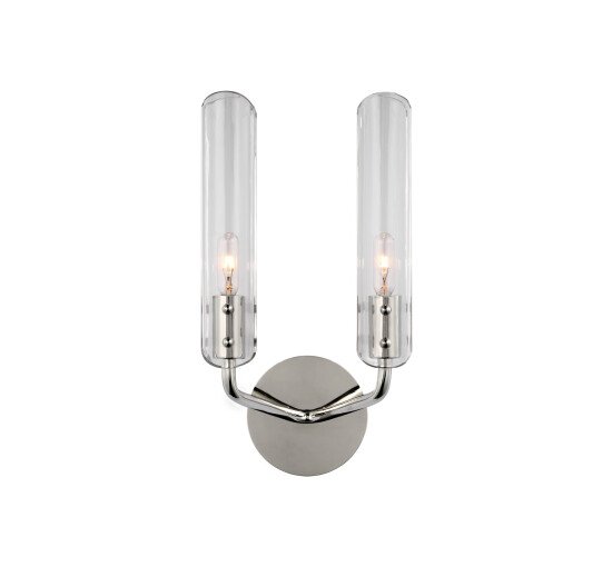 Polished Nickel - Casoria 14" Double Sconce Polished Nickel