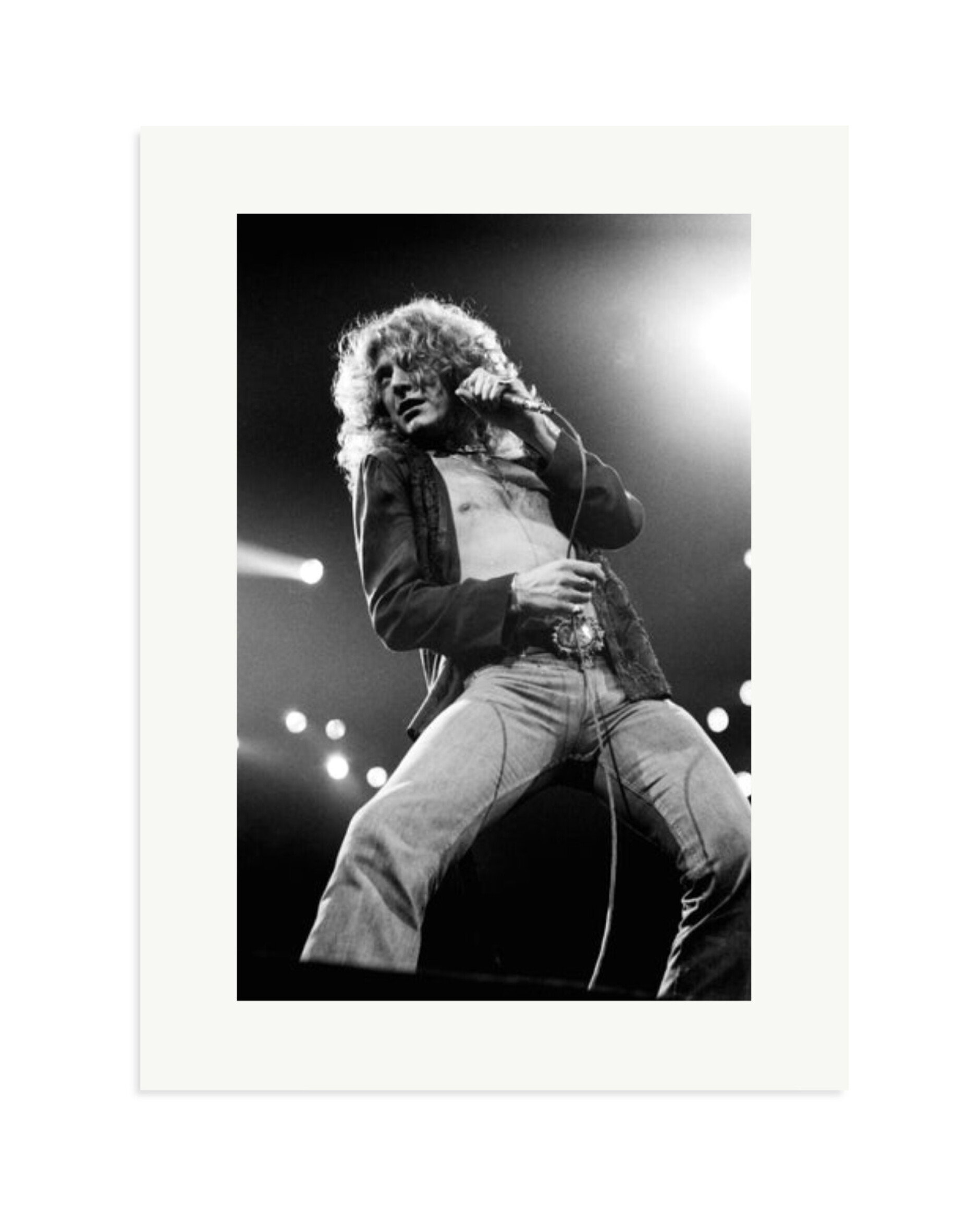 Robert Plant of Led Zeppelin 1977 Print Only / XL