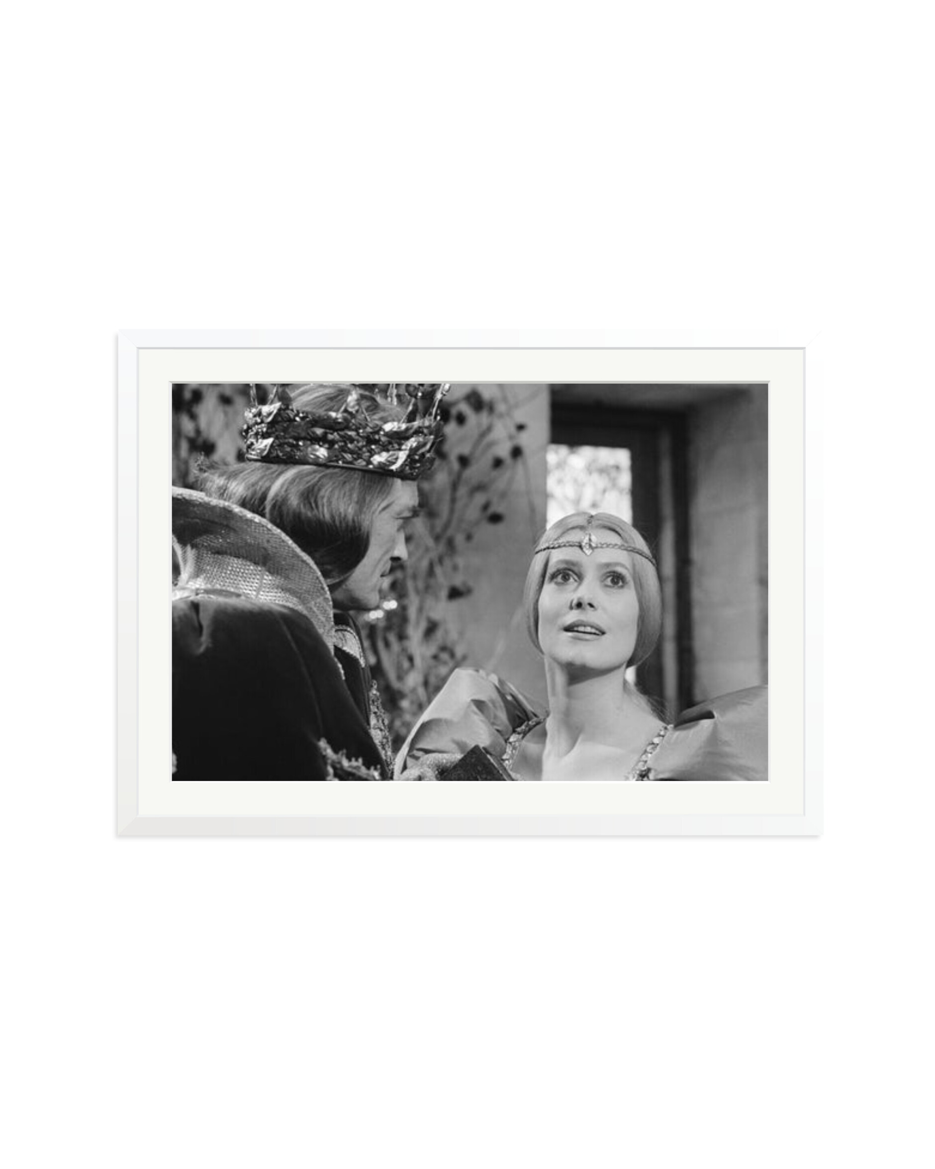 Marais and Deneuve on Set of Peau d'Ane White / XXL