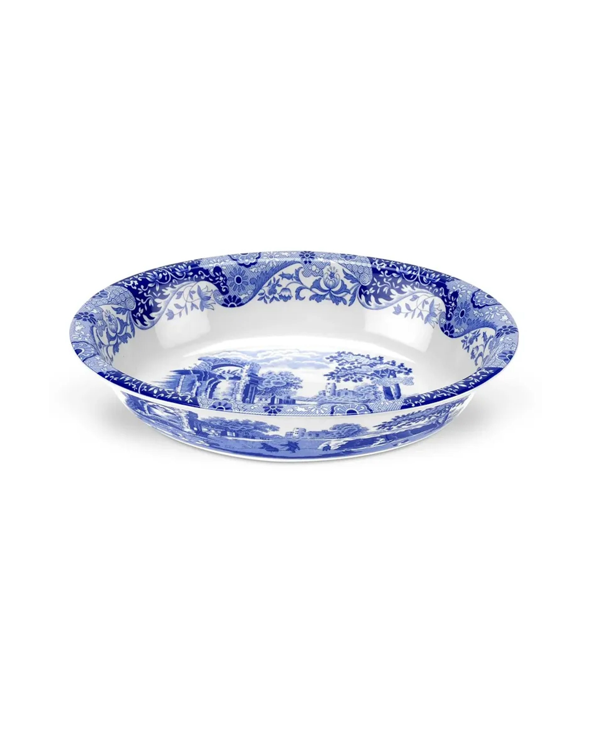 Blue Italian serveringsfad blå/hvid