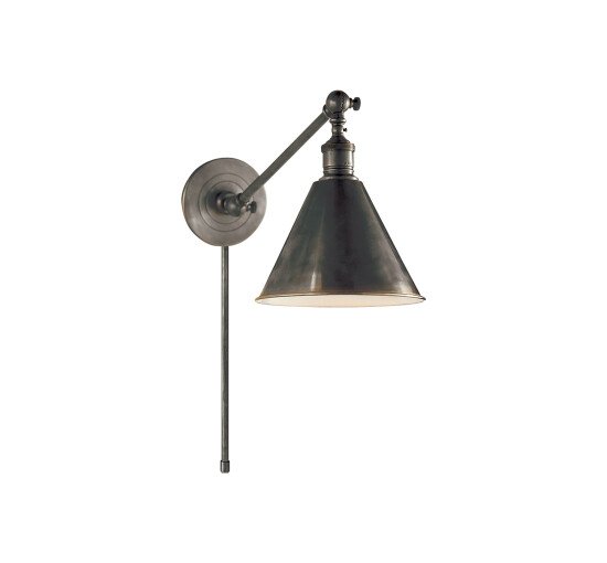 null - Boston Functional Single Library Light Polished Nickel