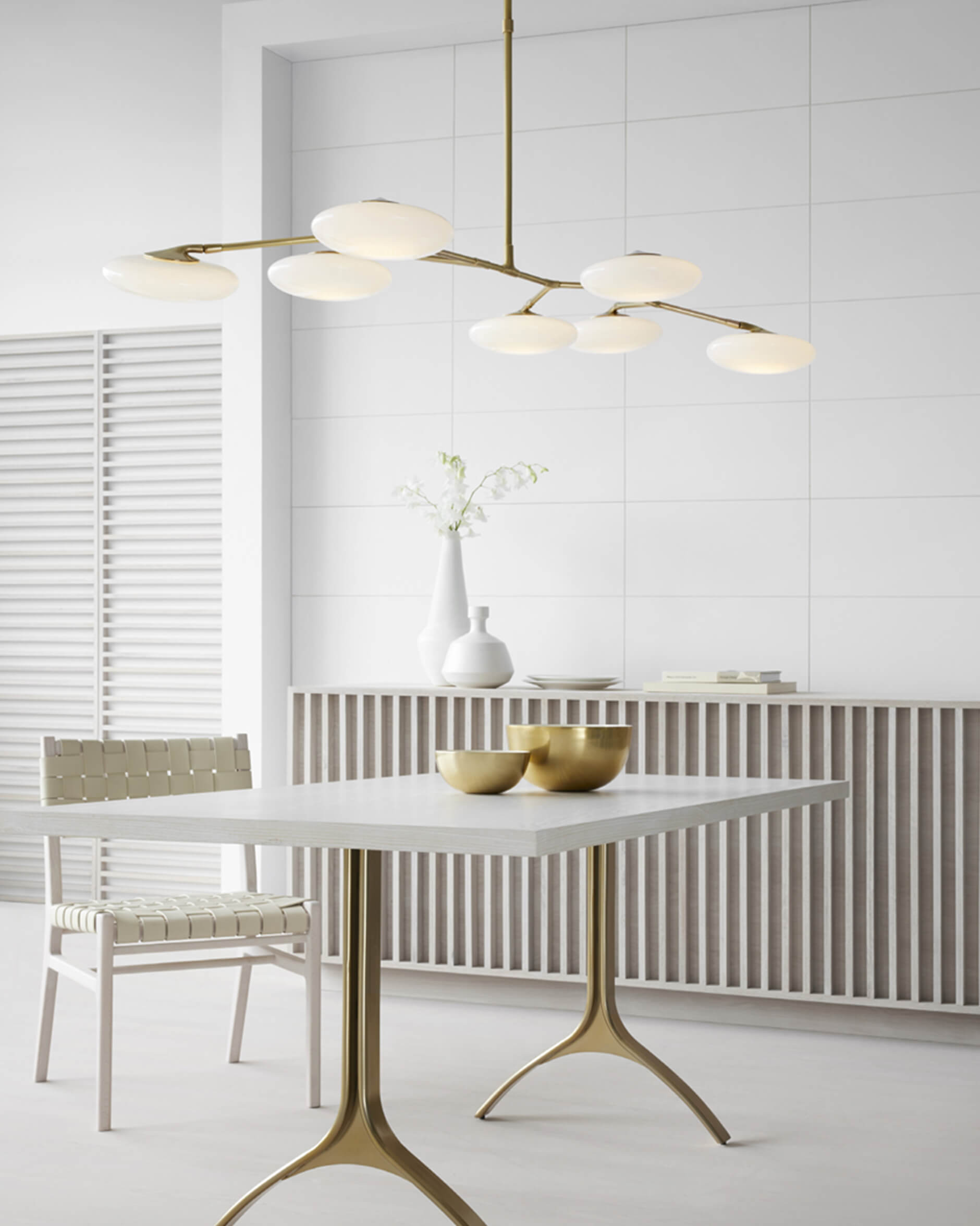 Brindille takkrona linjär mässing