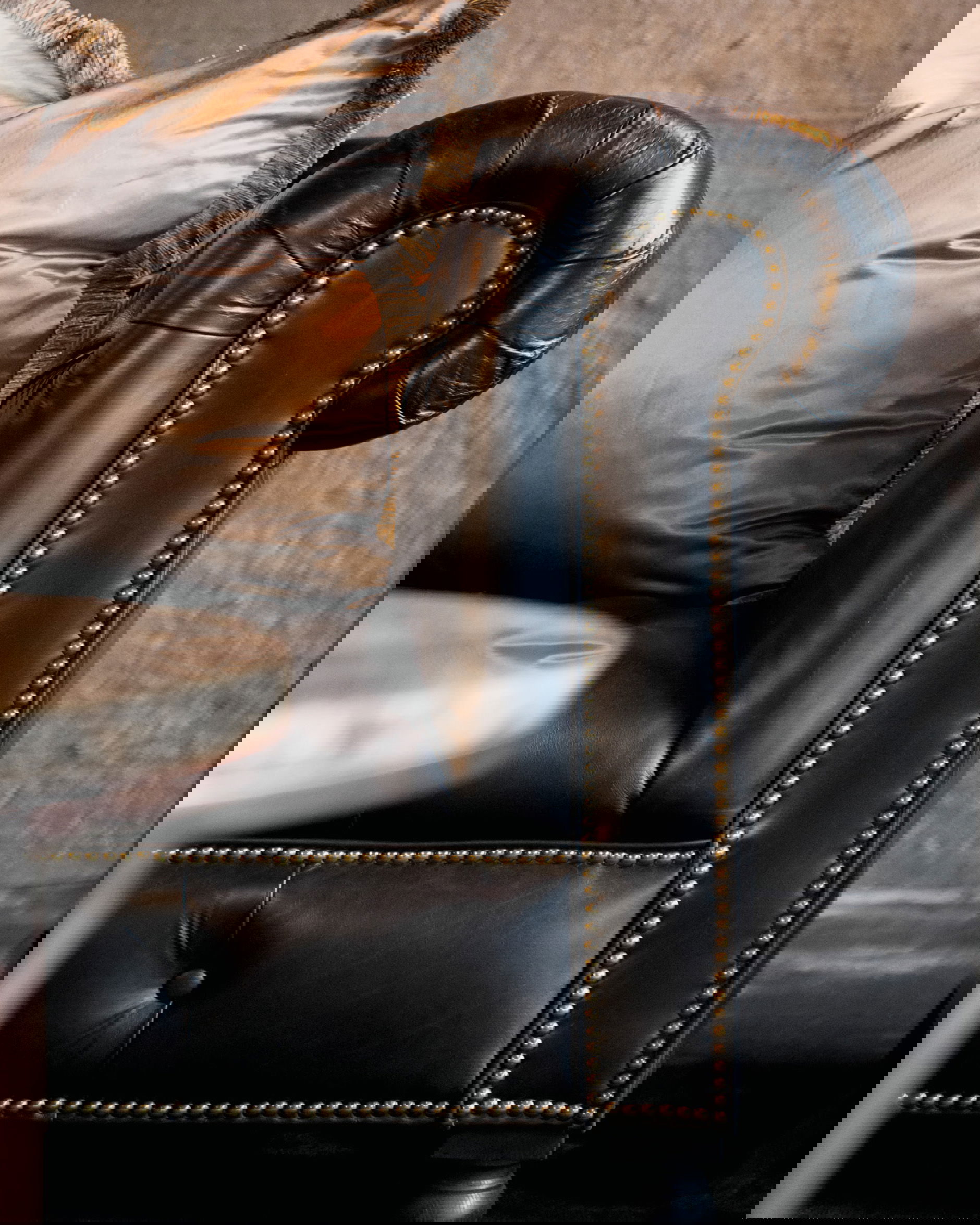 Kensington leren zitbank fudge