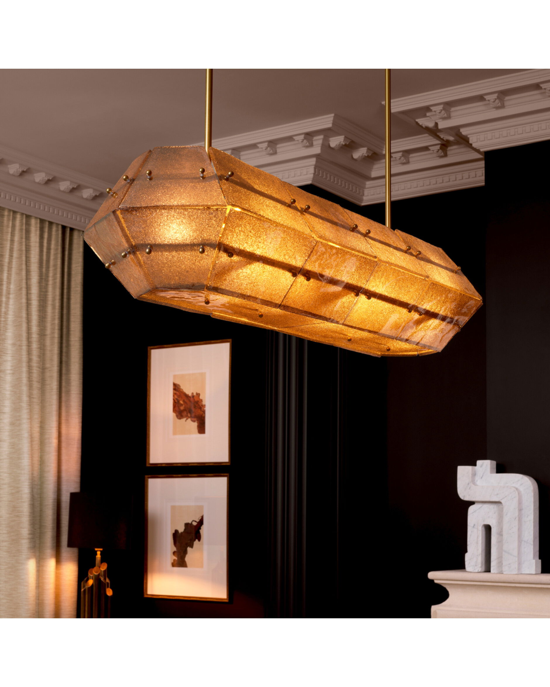 Ferrucci deckenleuchte antike messing