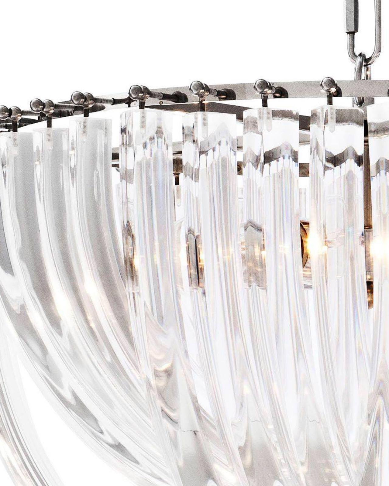 Murano takkrona nickel L OUTLET