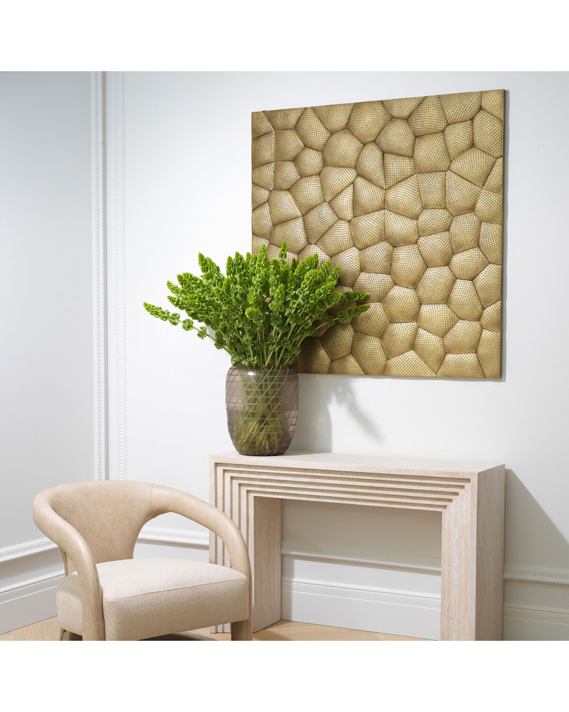 Maximus veggdekorasjon antikk messing