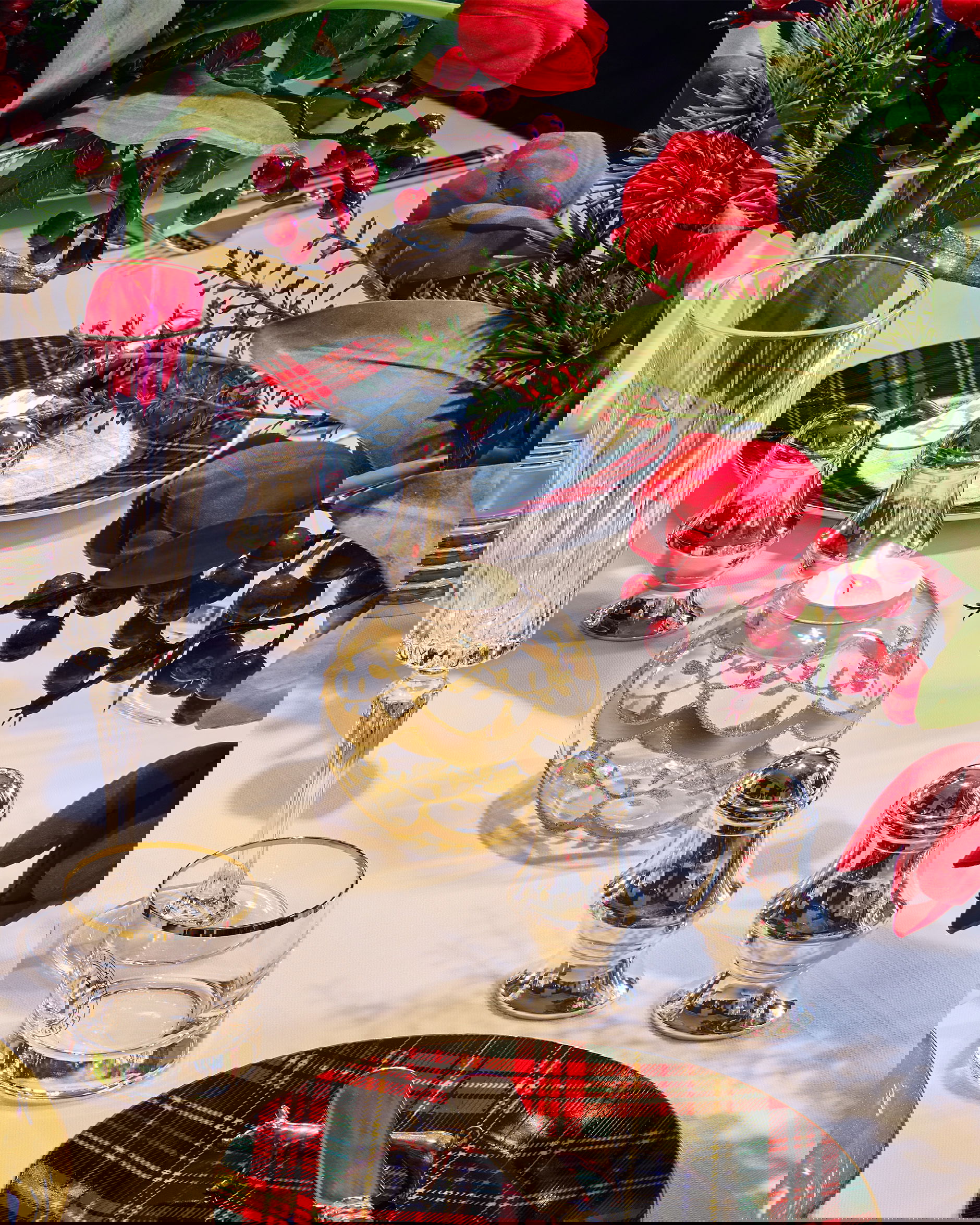 Minou Candle Holder Clear/Gold