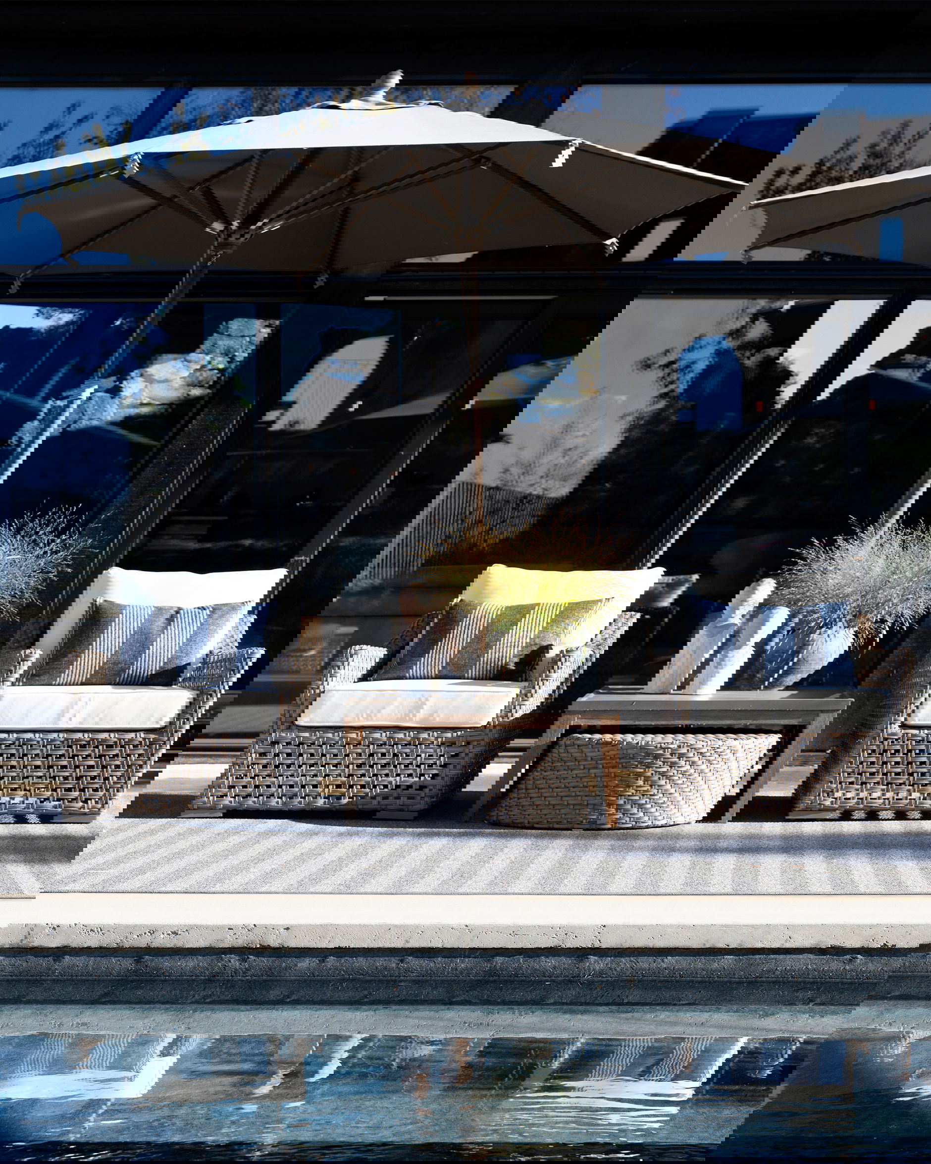 Waldron Stripe -tyynynpäällinen, sininen OUTLET