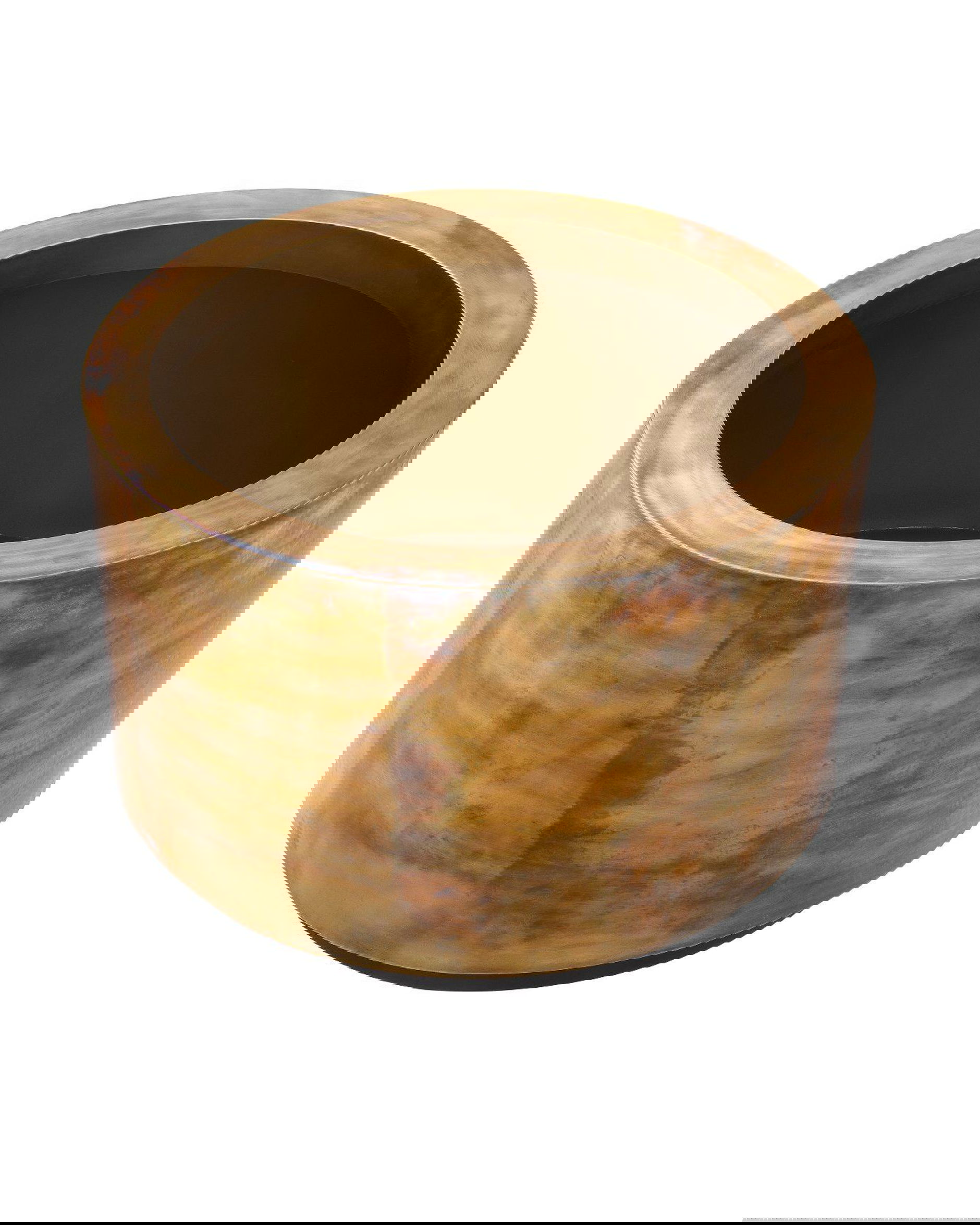 Jasper planteringslåda rund antik mässing OUTLET