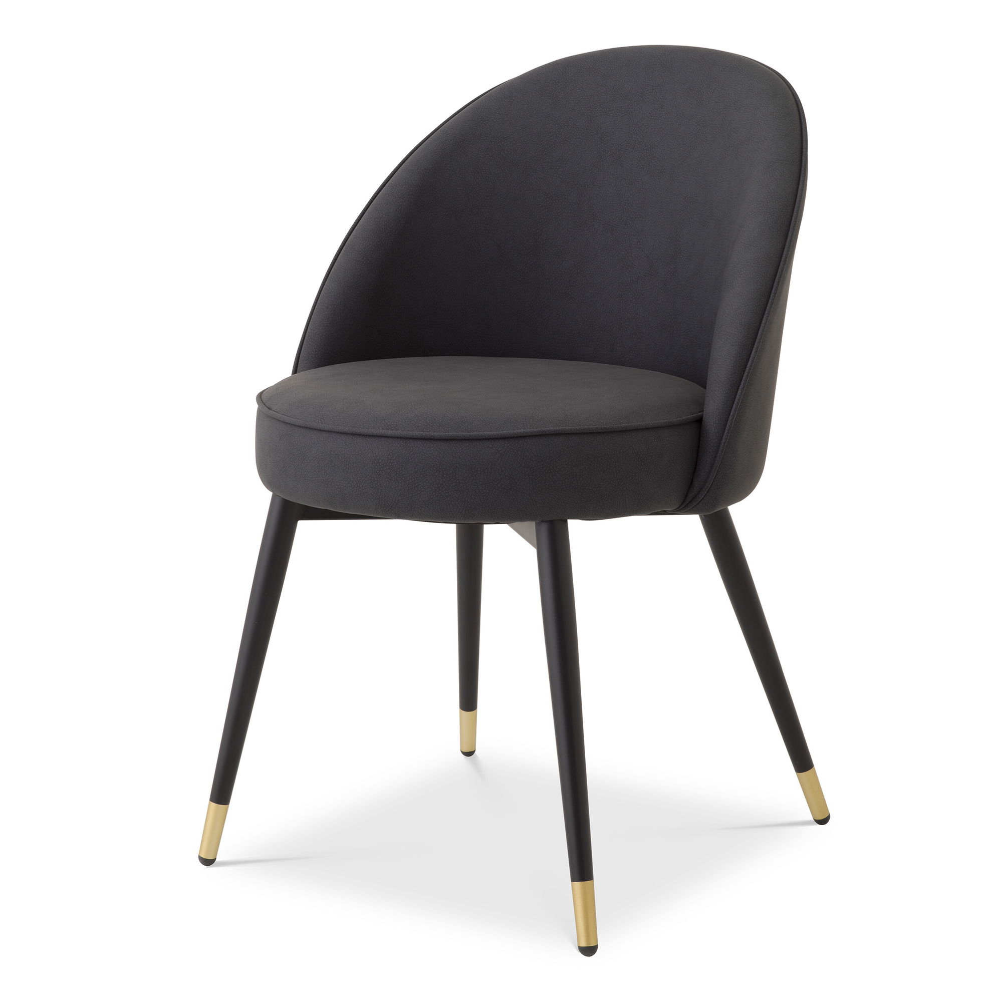 Cooper matstol faux leather grey 2-set