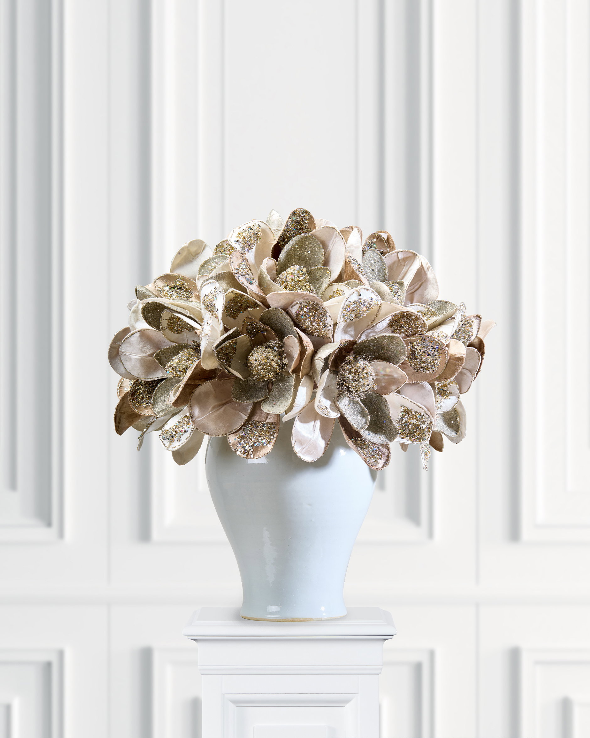 Magnolia Dekorationszweig champagne