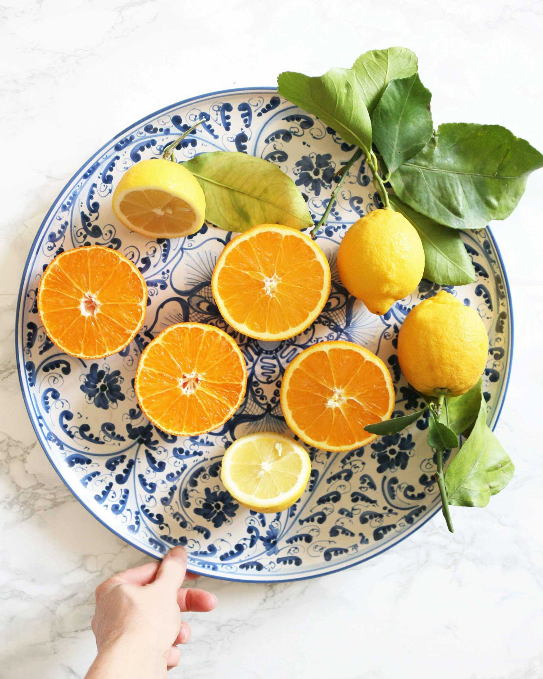 Caltagirone blue serving platter
