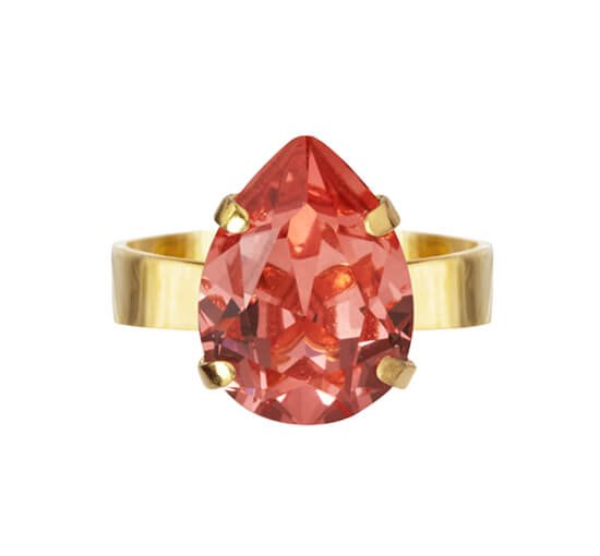 Rose Peach - Mini Drop ring crystal