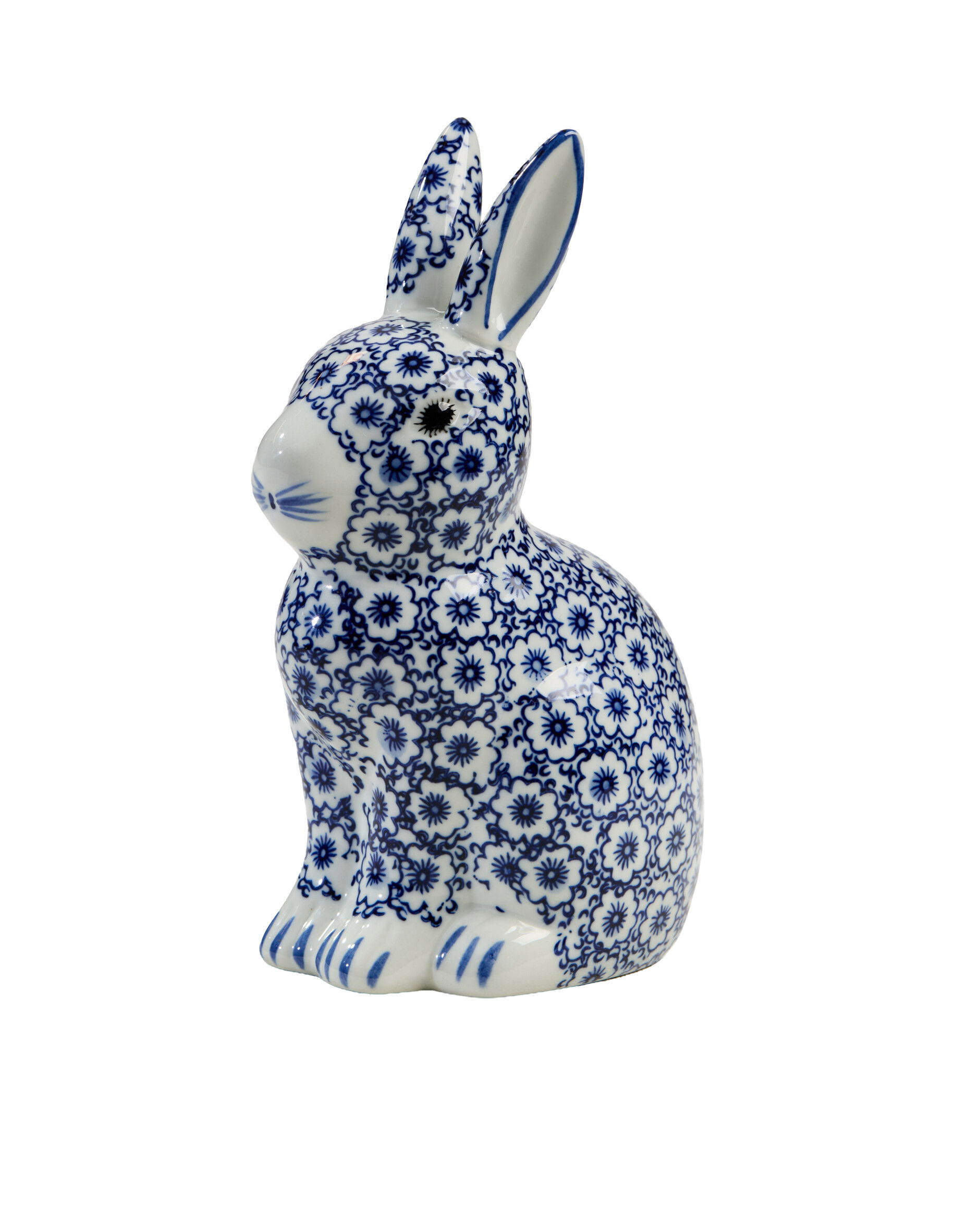 Estelle decoratiekonijn blauw/wit