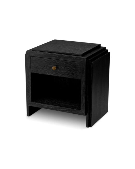 artdeco sidobord charcoal grey oak veneer