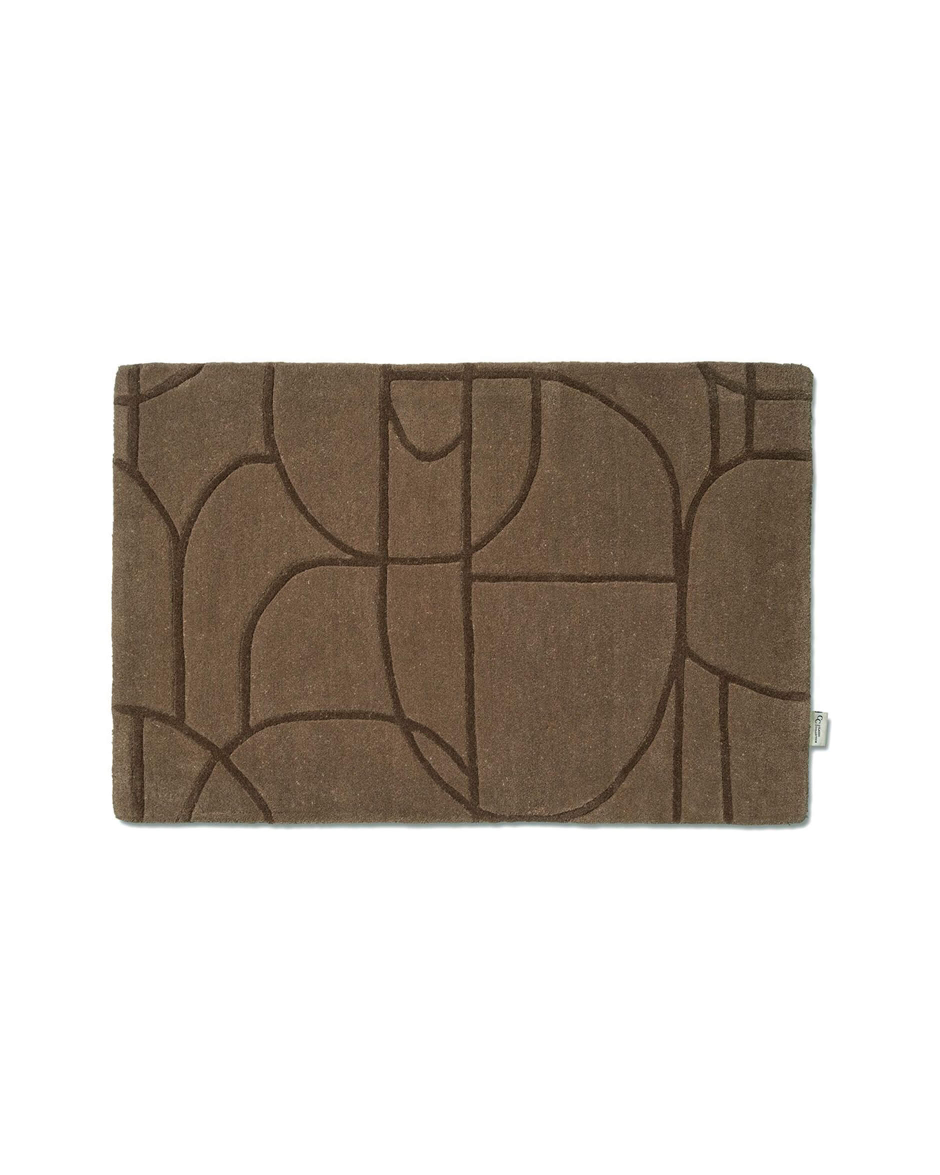 Modern Abstract dörrmatta brun