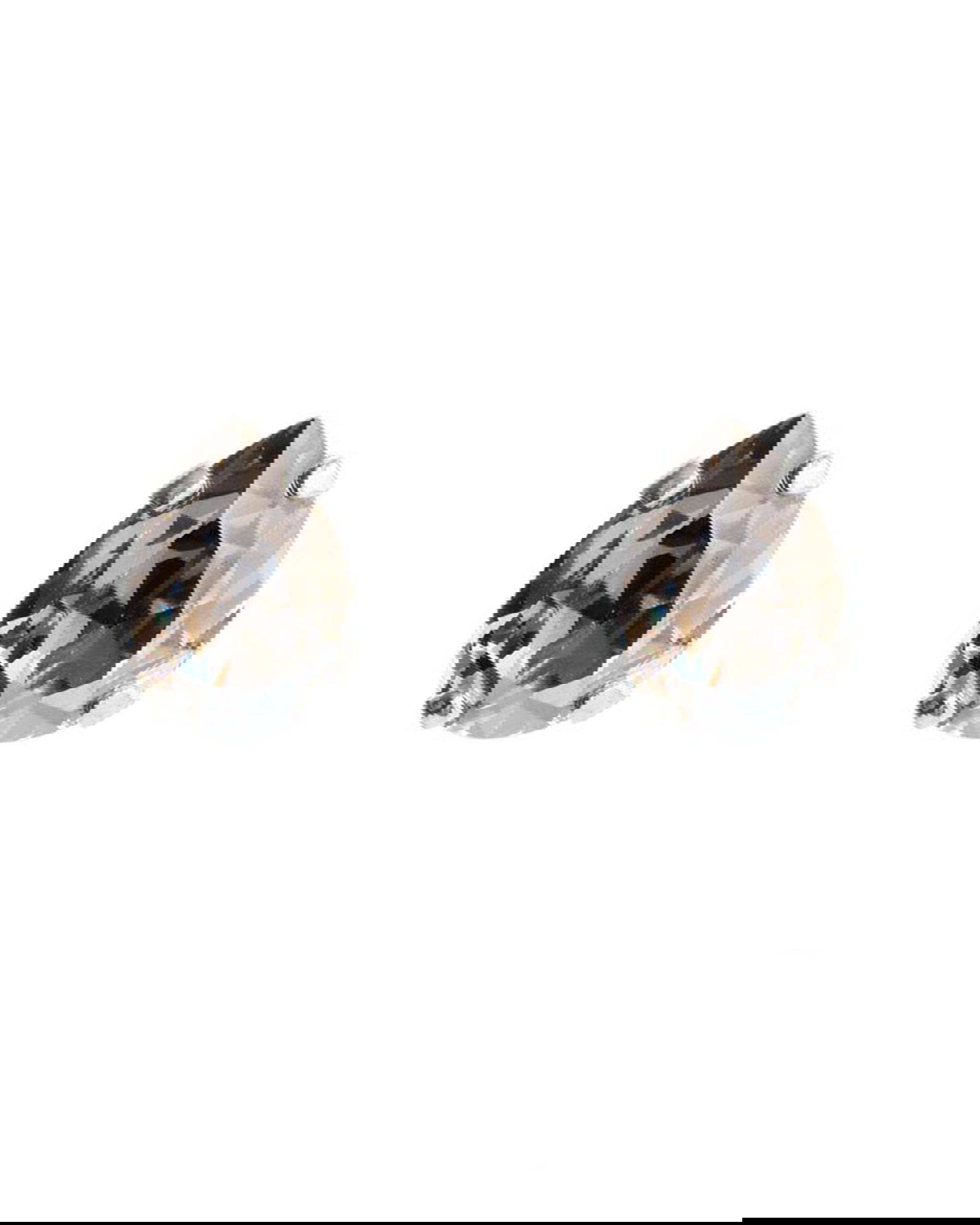 Petite Drop Stud örhängen black diamond rhodium